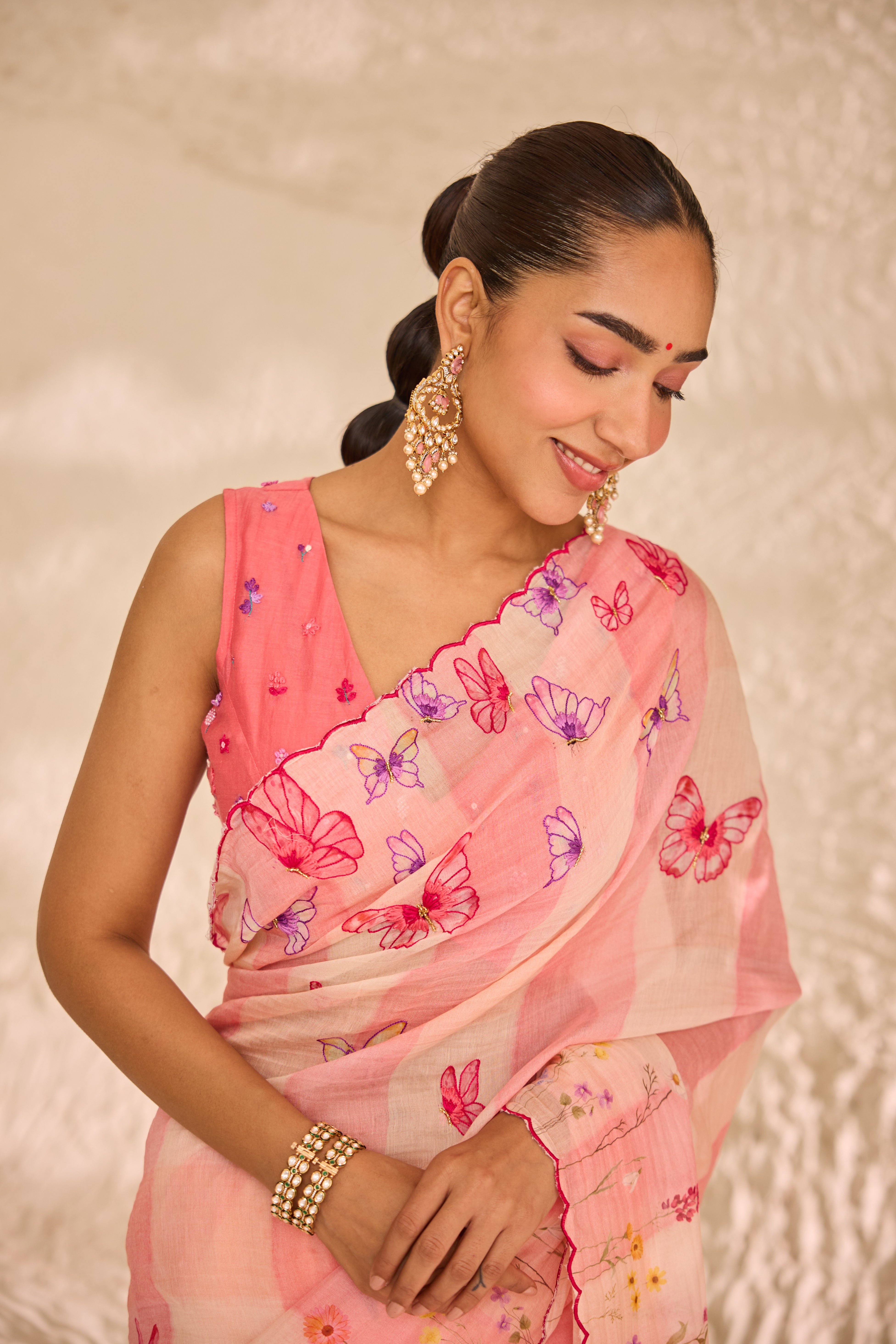 Mrinali Chanderi Sari