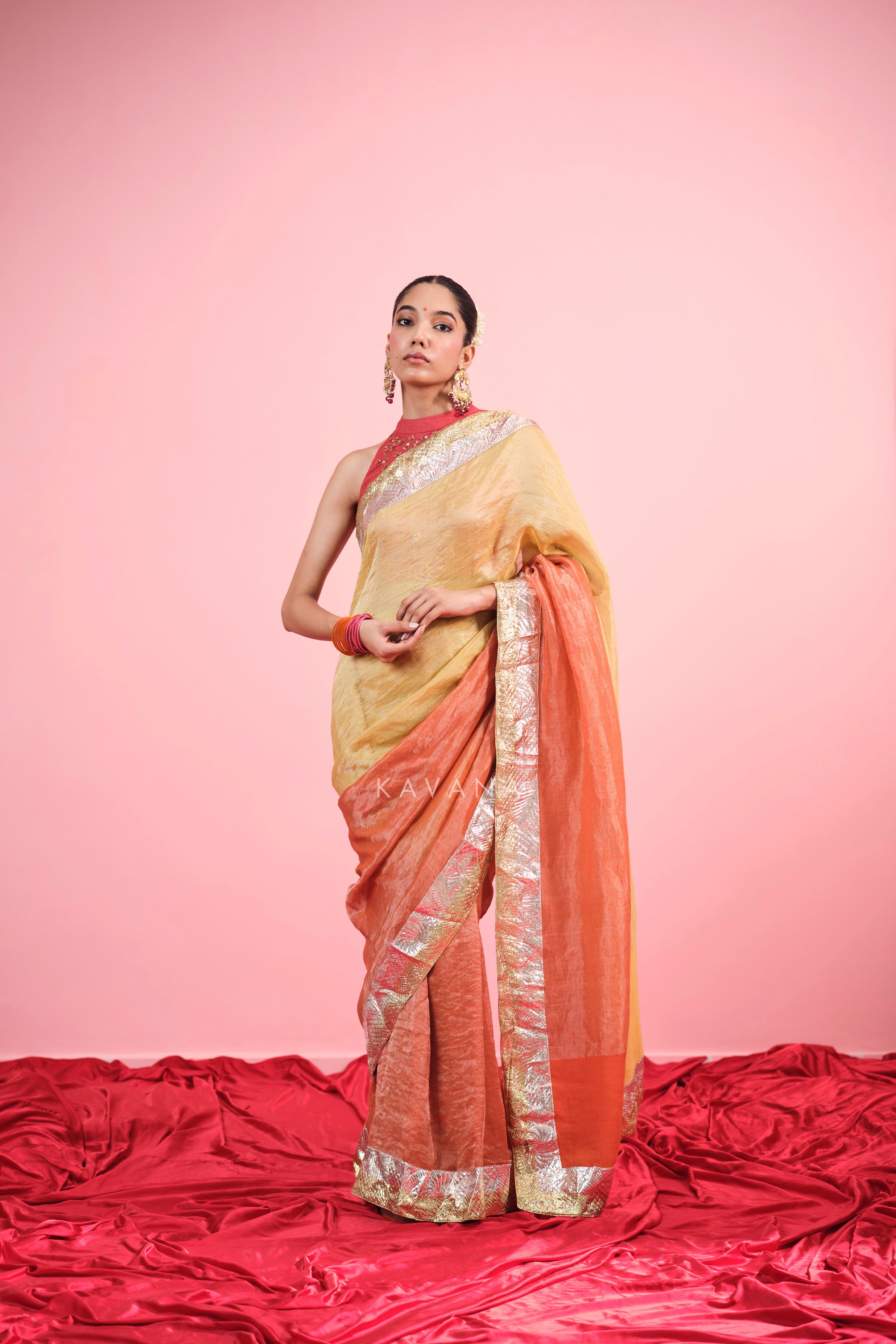 Zarini Tissue Linen Sari