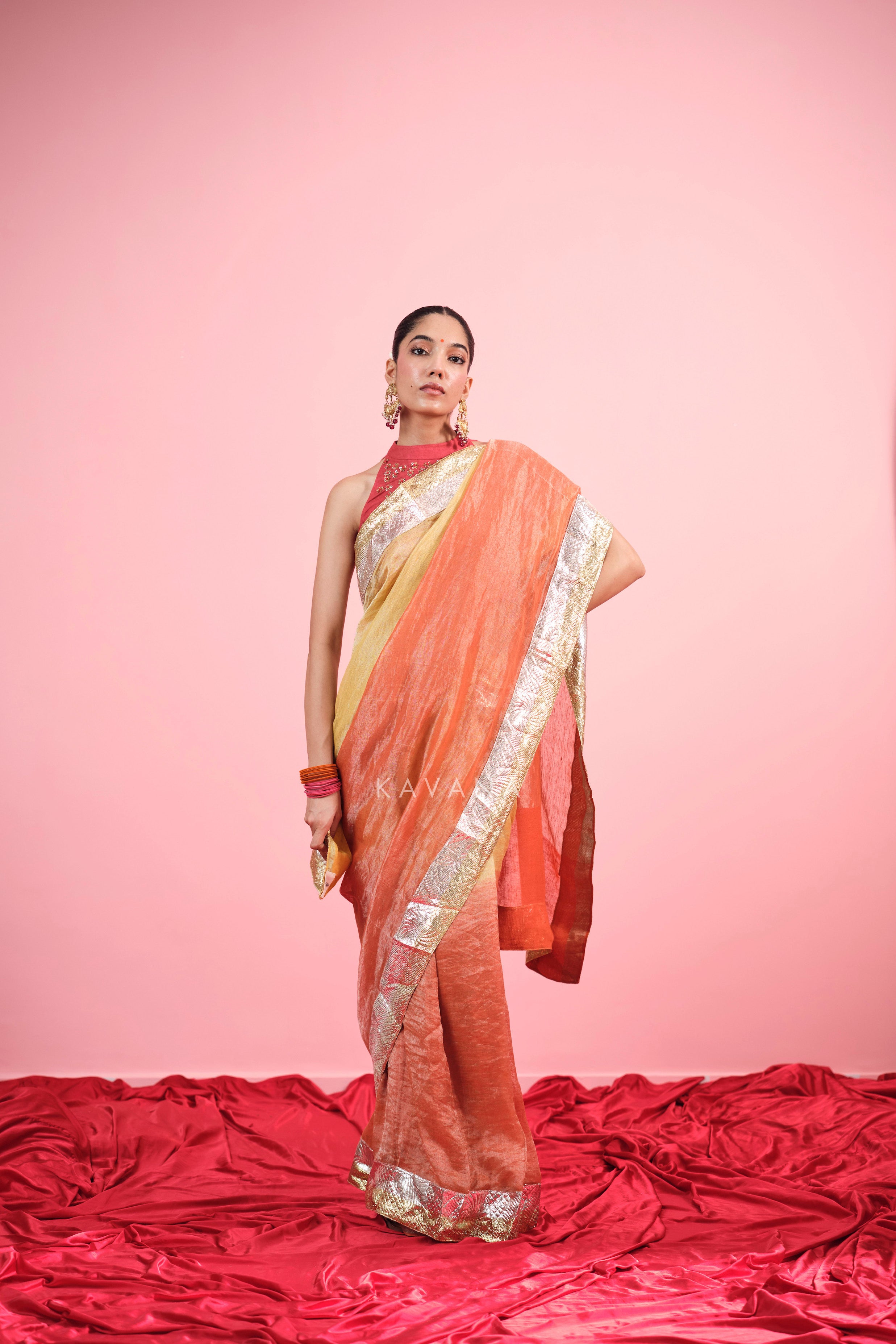 Zarini Tissue Linen Sari