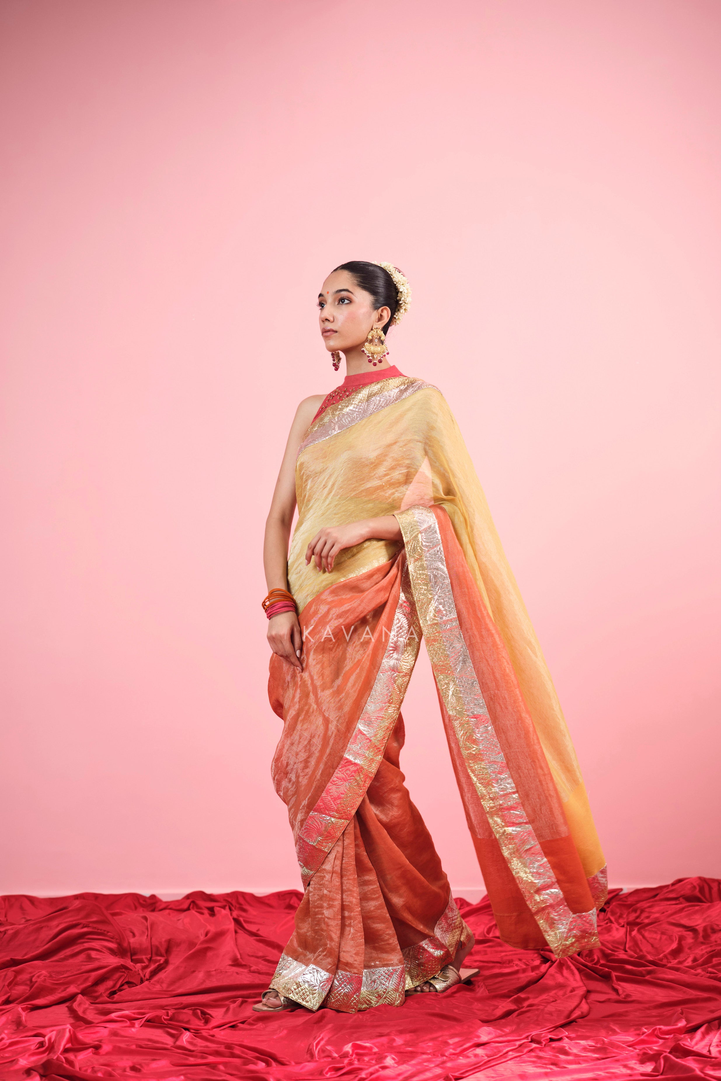 Zarini Tissue Linen Sari