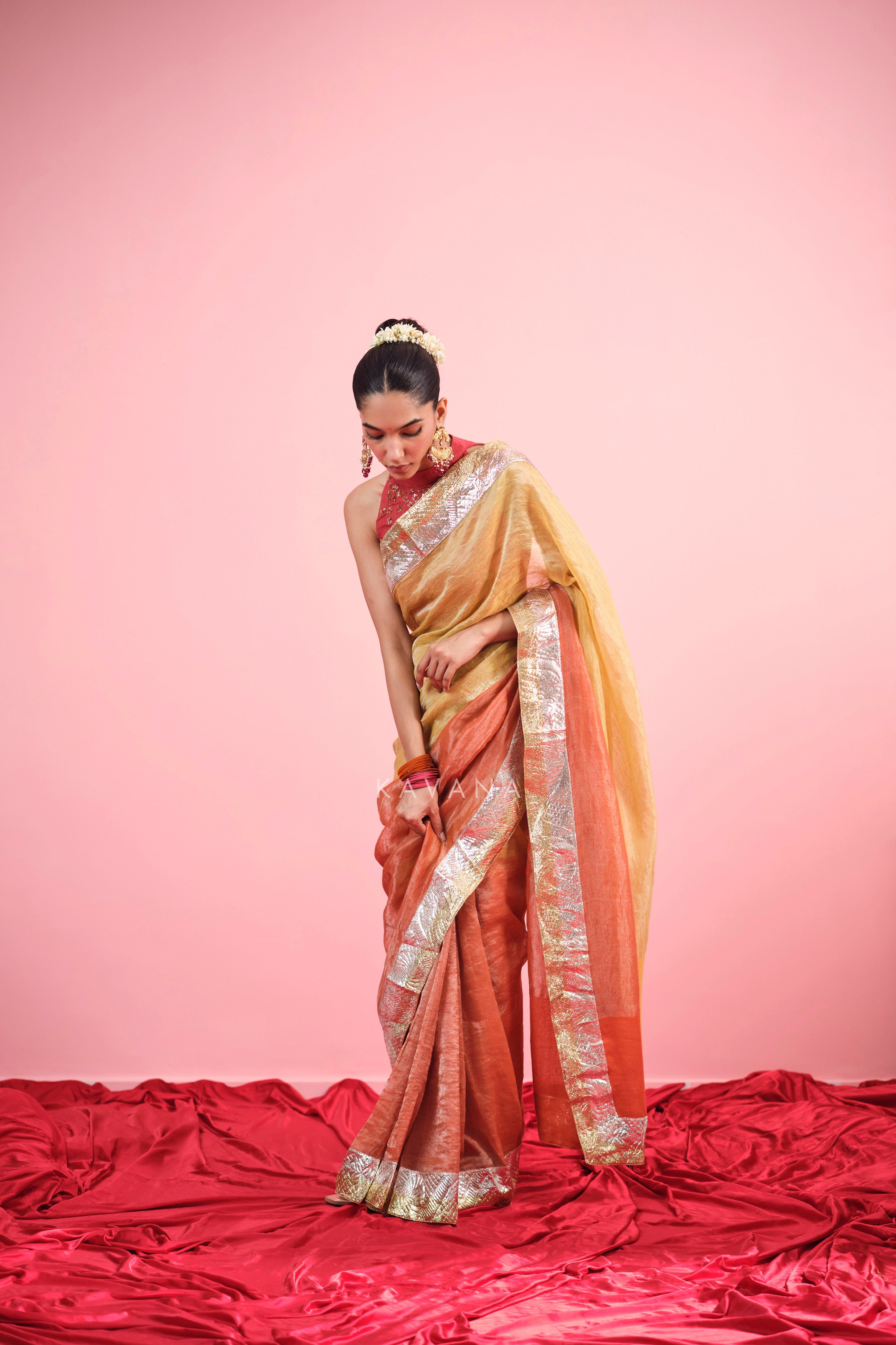 Zarini Tissue Linen Sari