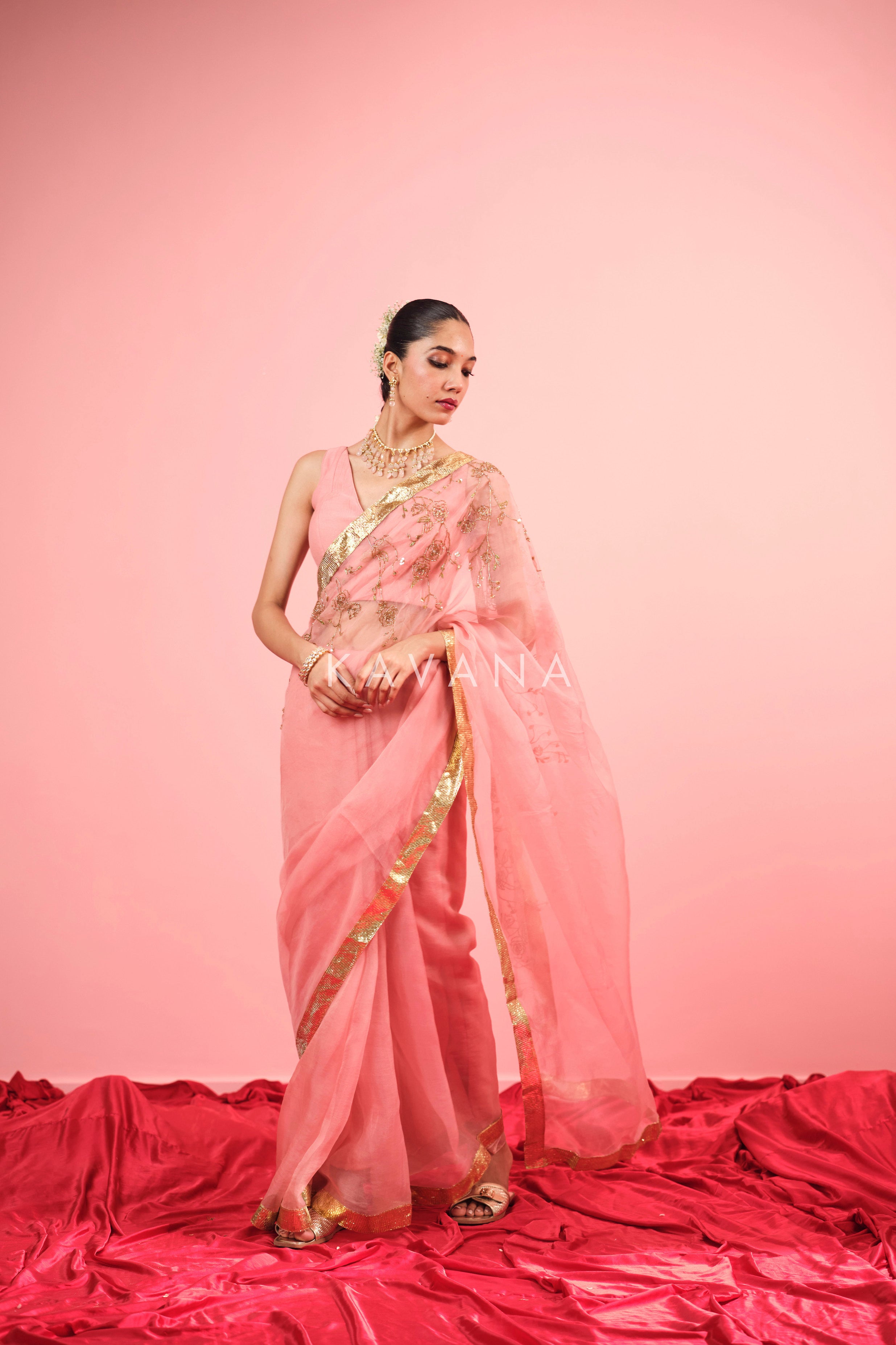 Gulnaz Silk Organza Sari