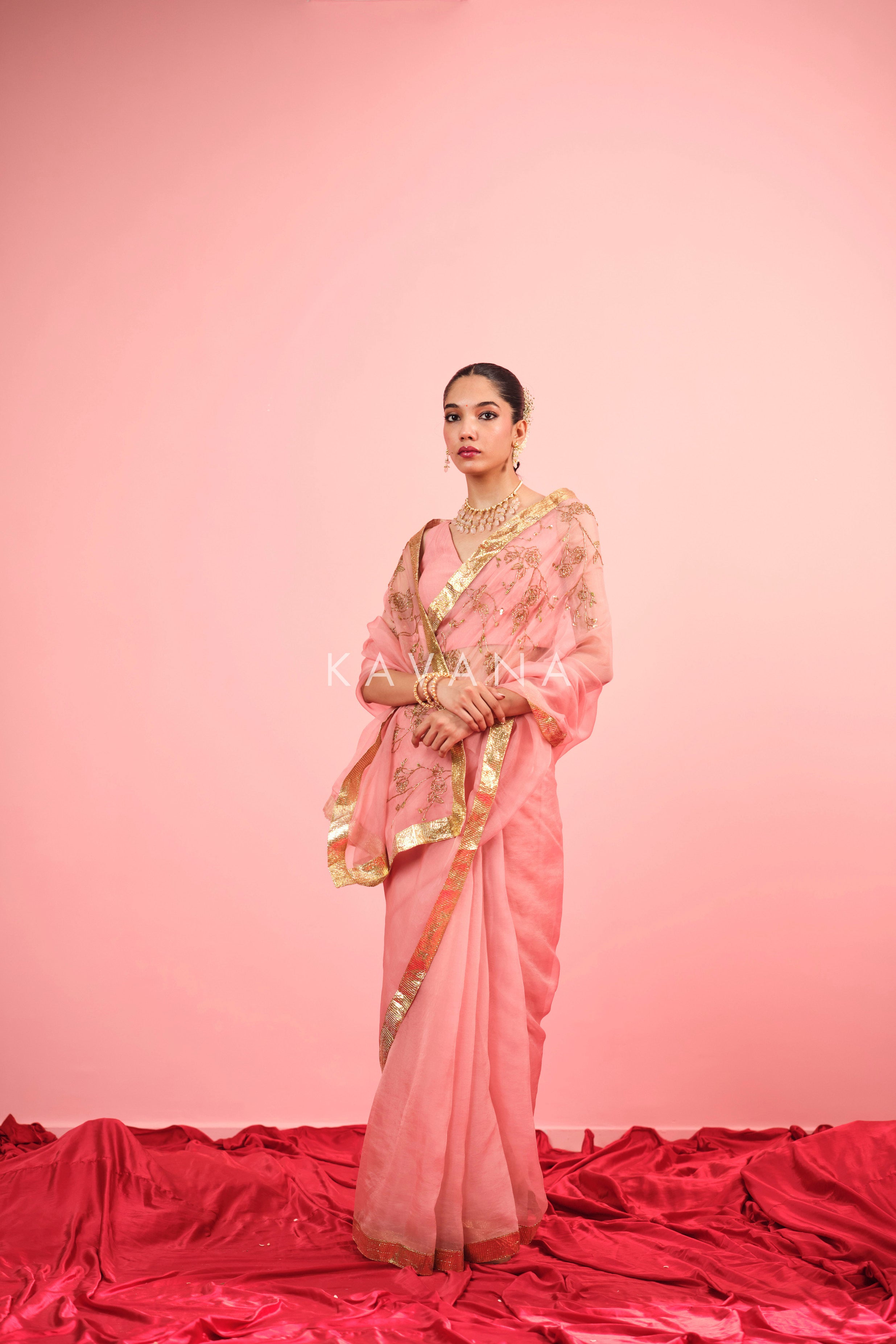 Gulnaz Silk Organza Sari