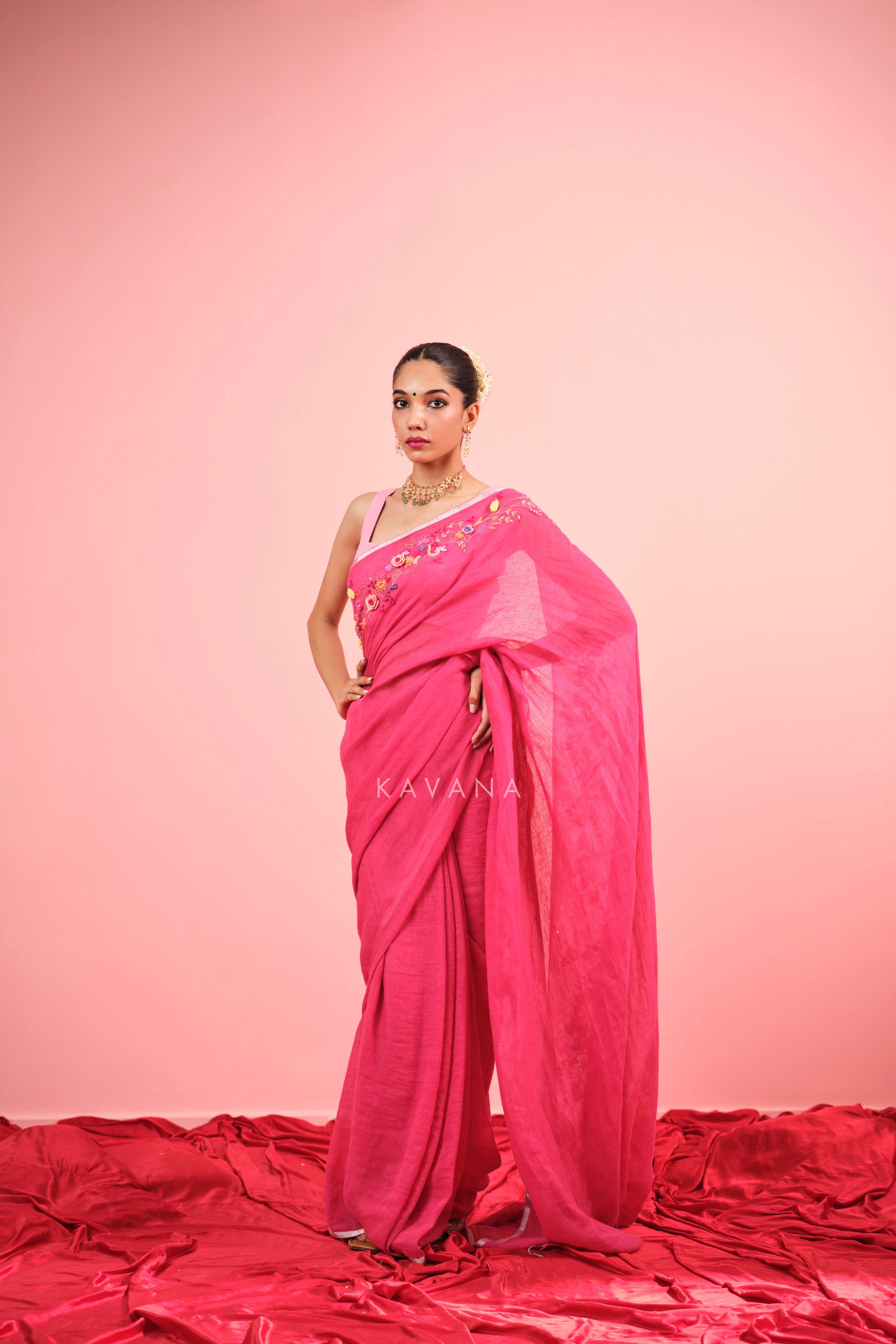 Ravya Linen Sari