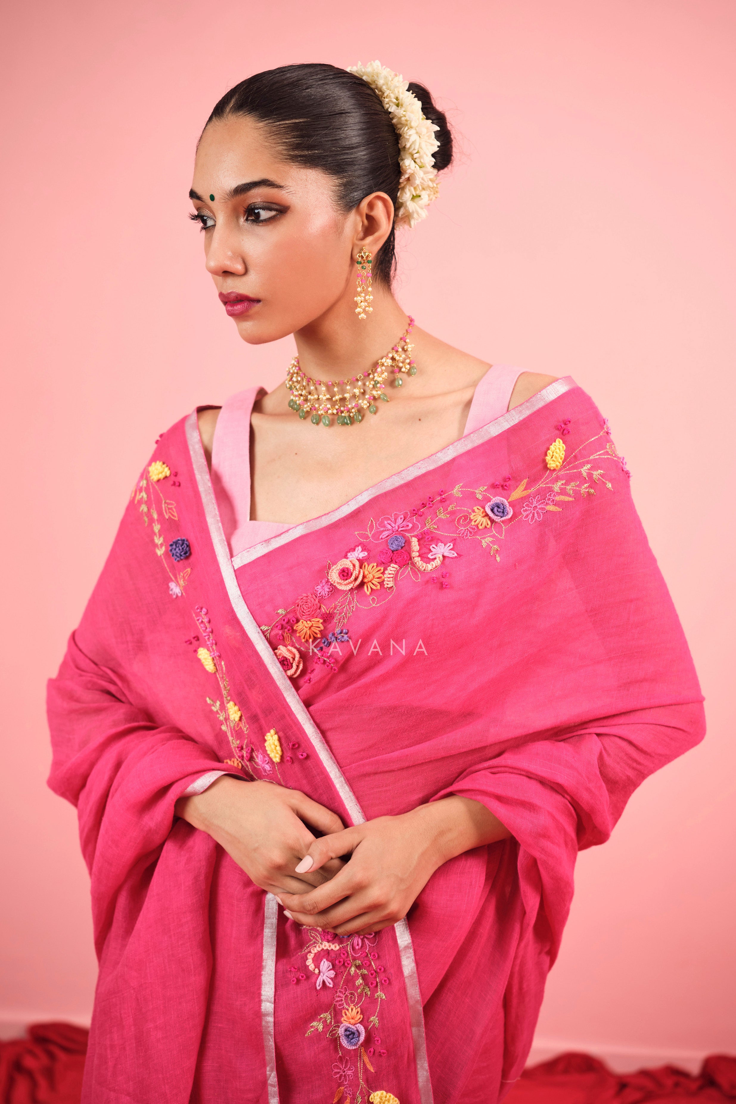 Ravya Linen Sari