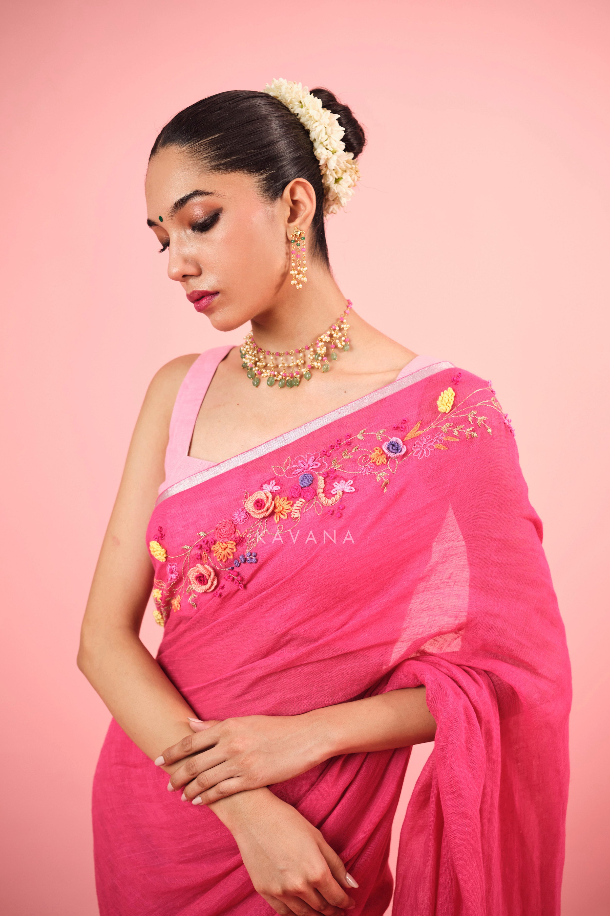 Ravya Linen Sari