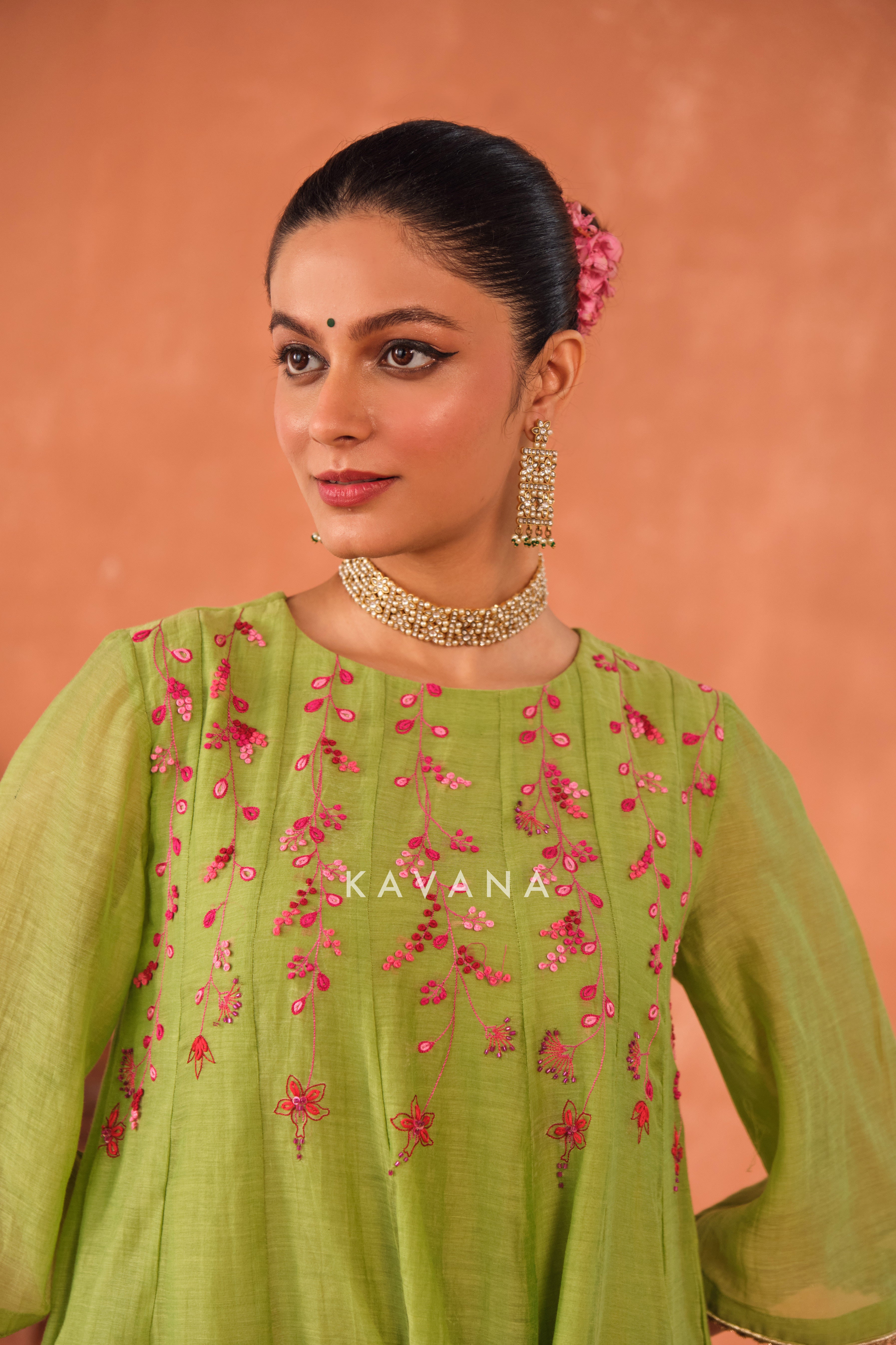 Vrinda Chanderi Kurta Set