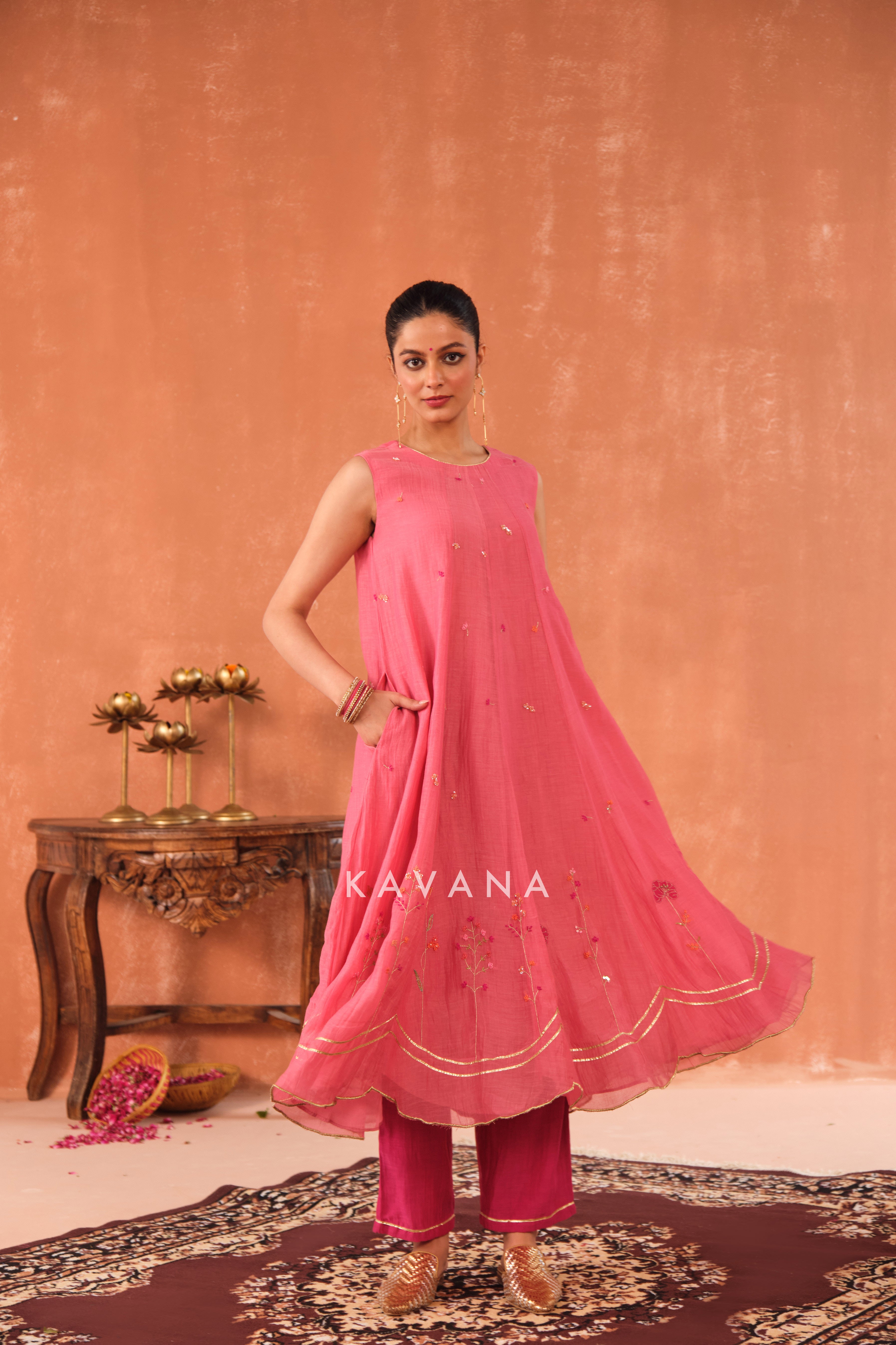 Pankhuri Chanderi Kurta Set