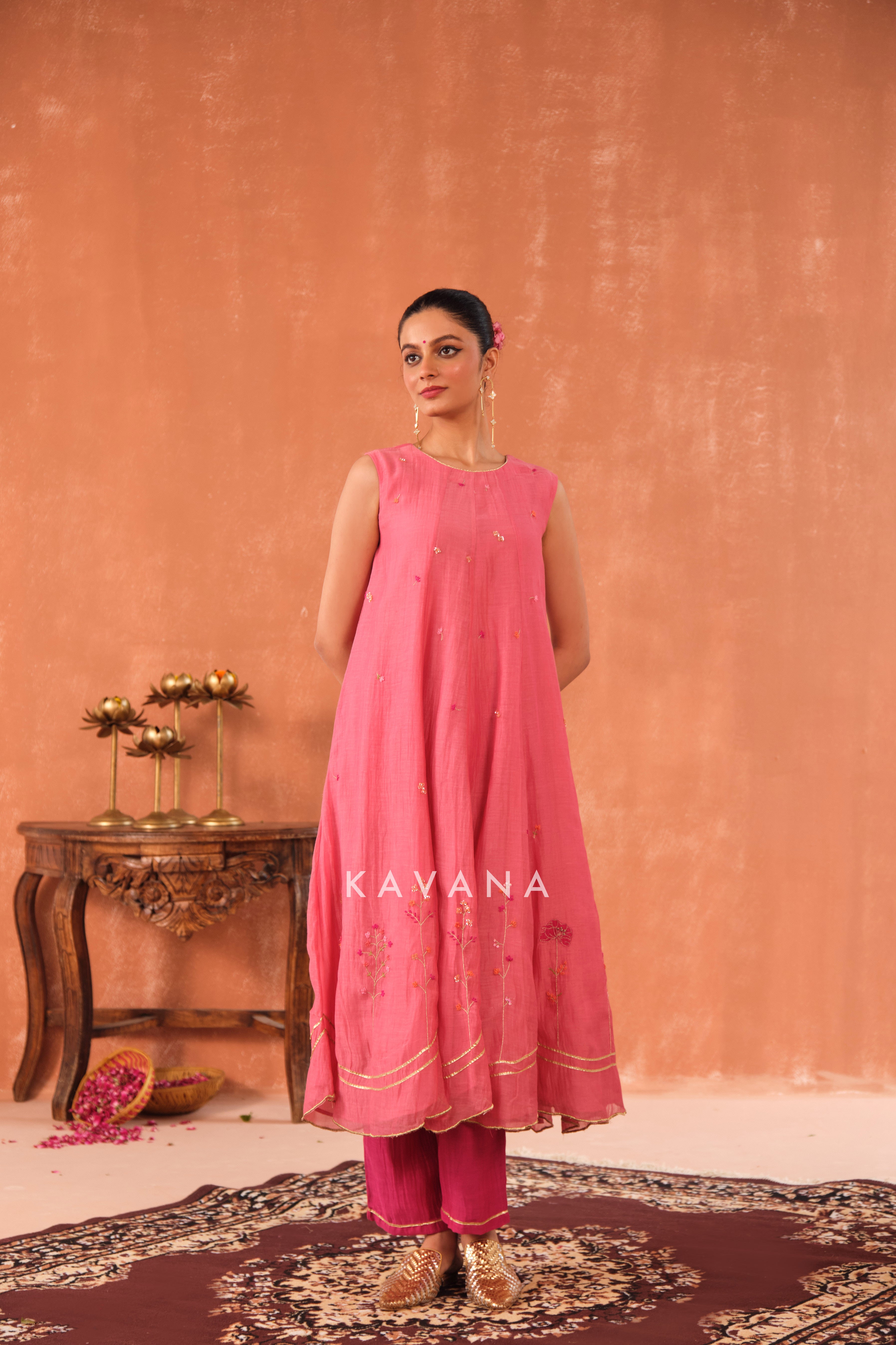Pankhuri Chanderi Kurta Set