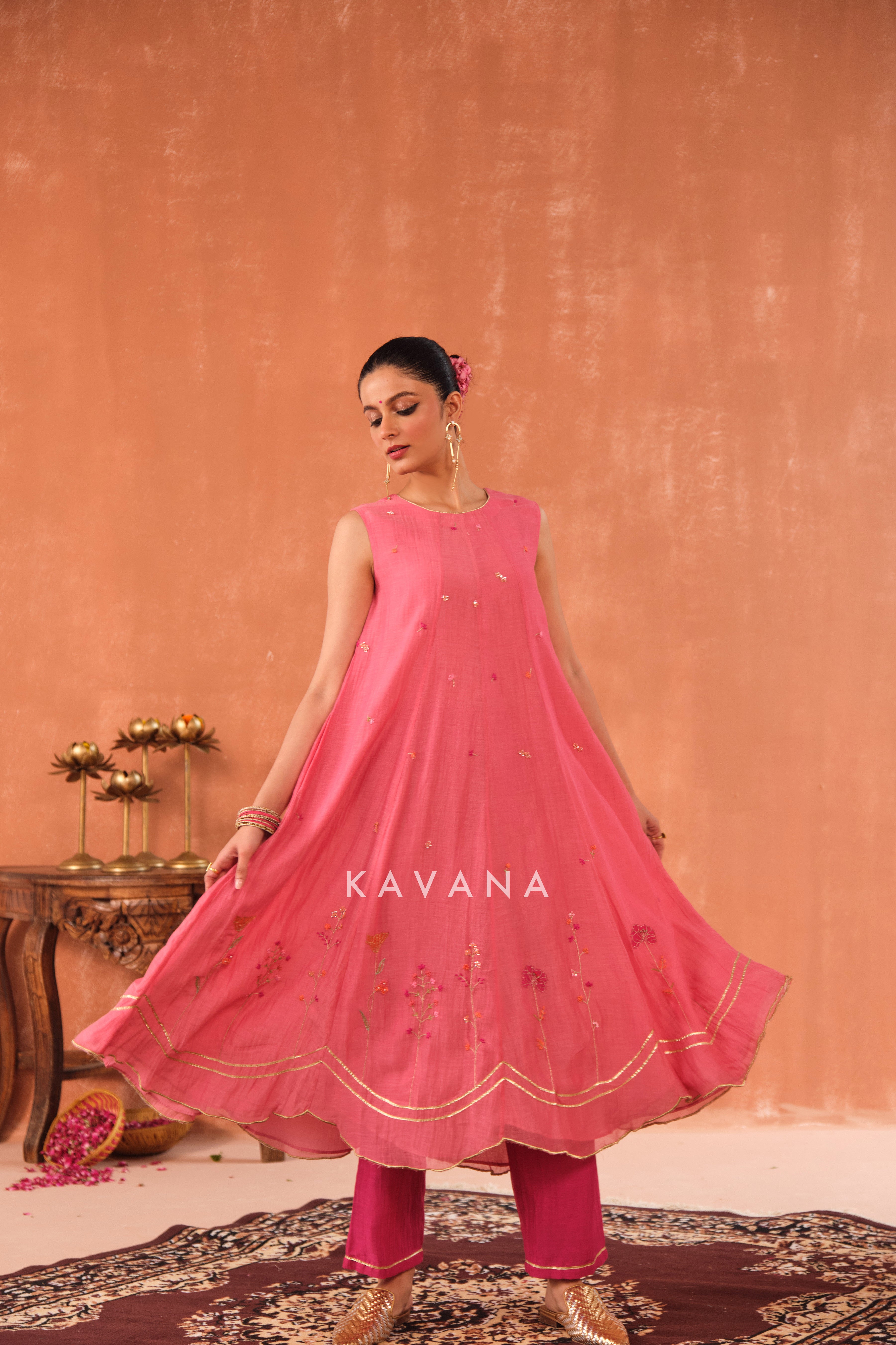 Pankhuri Chanderi Kurta Set
