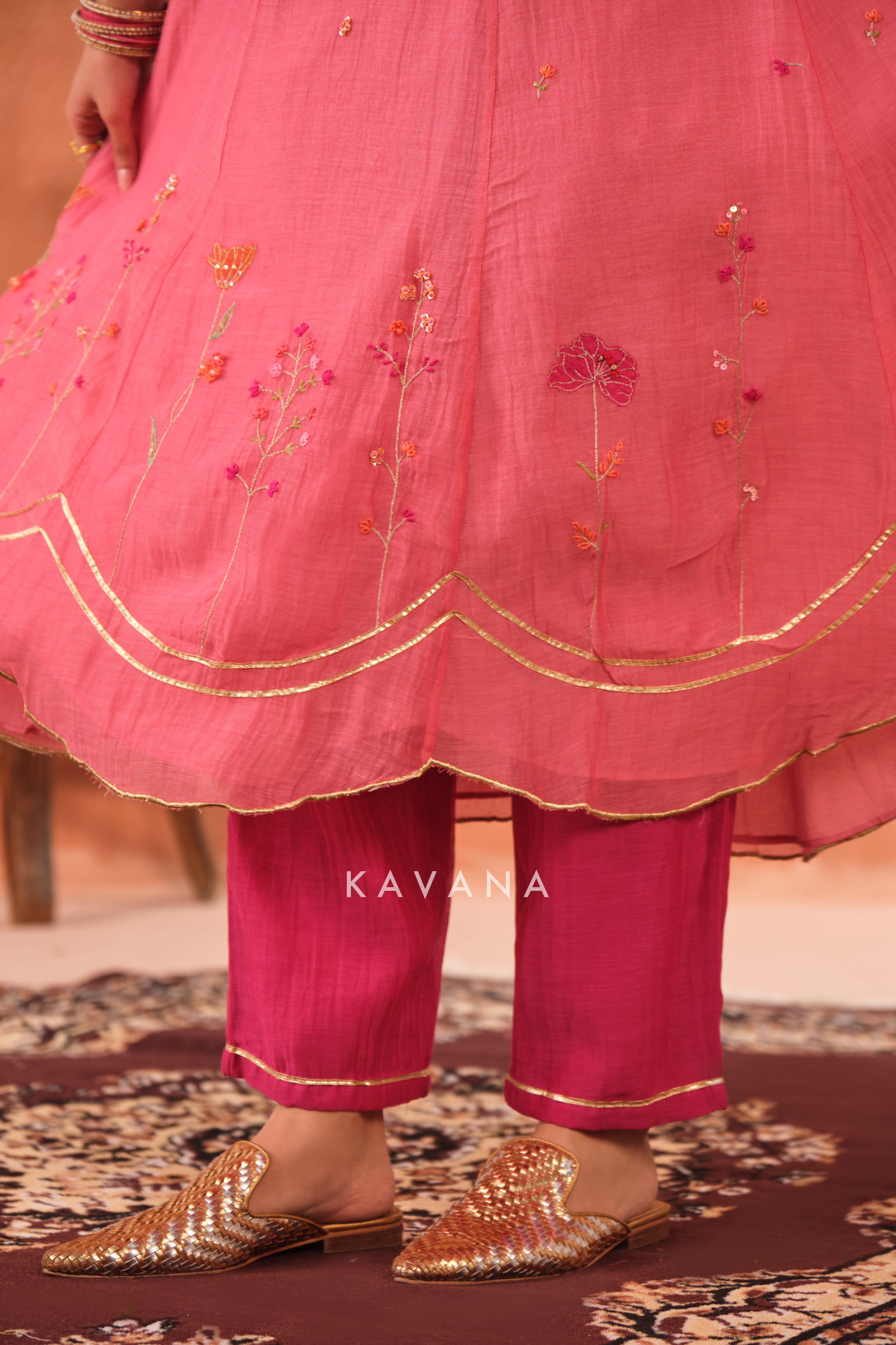 Pankhuri Chanderi Kurta Set