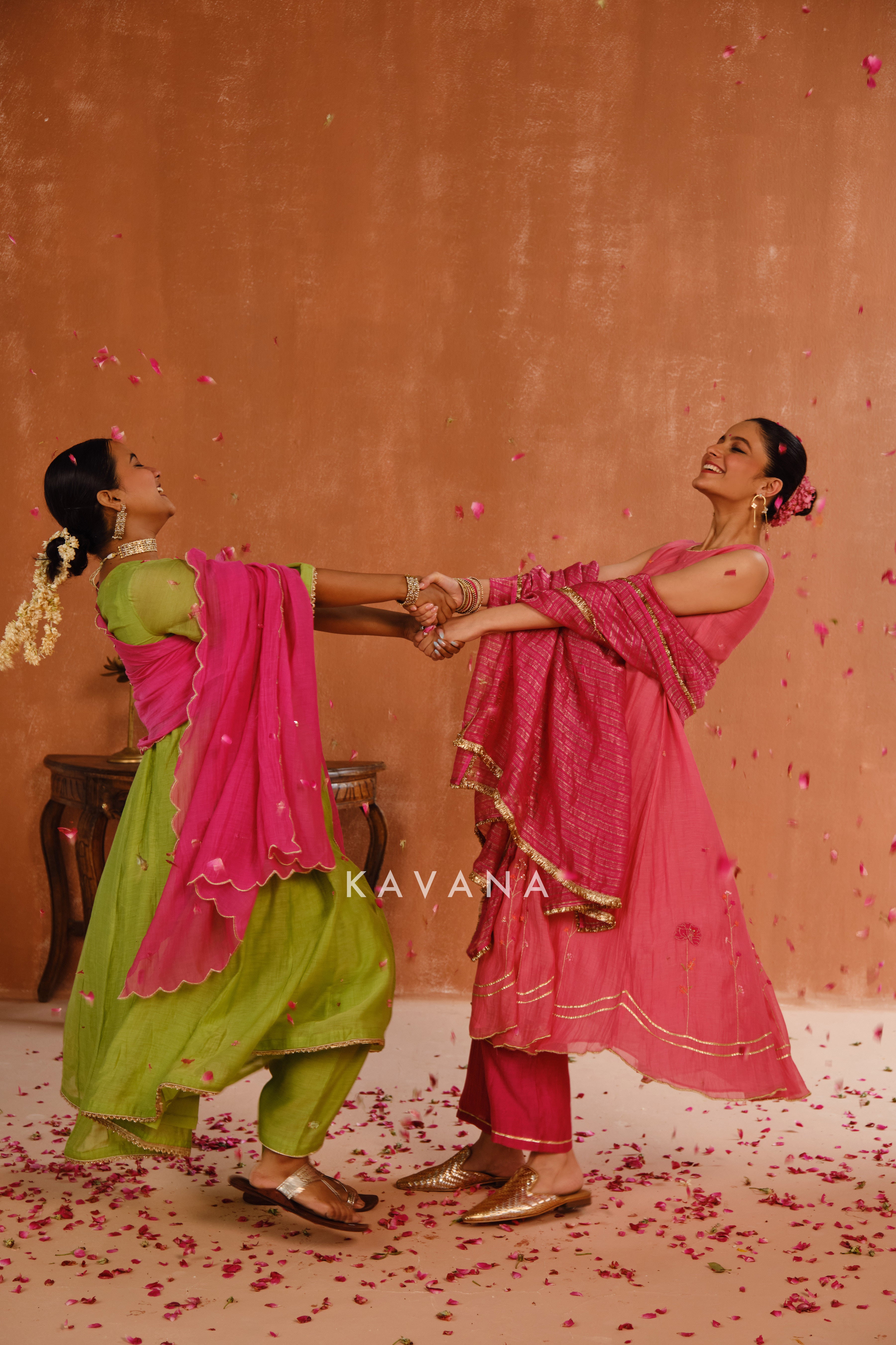 Pankhuri Chanderi Kurta Set