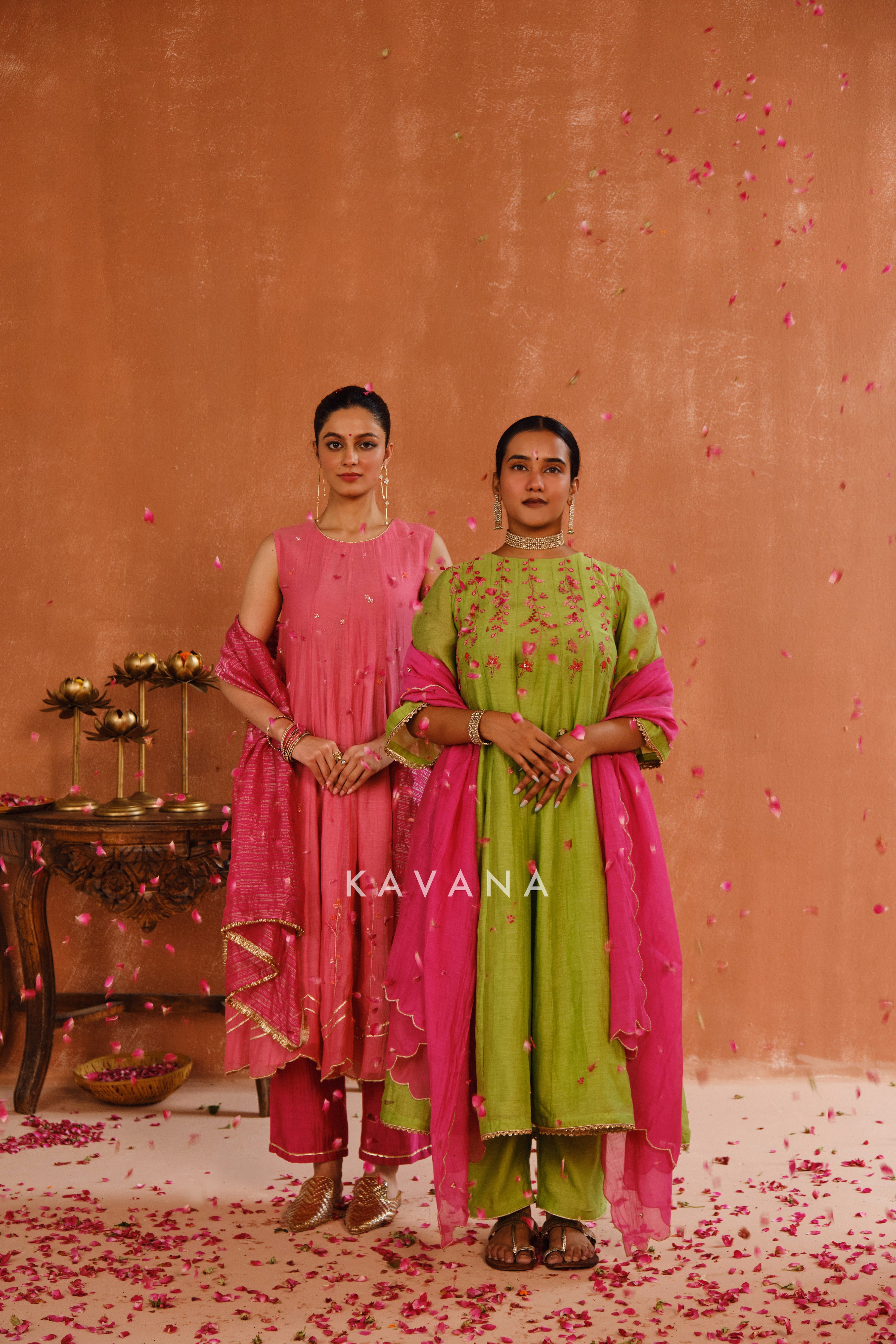 Pankhuri Chanderi Kurta Set