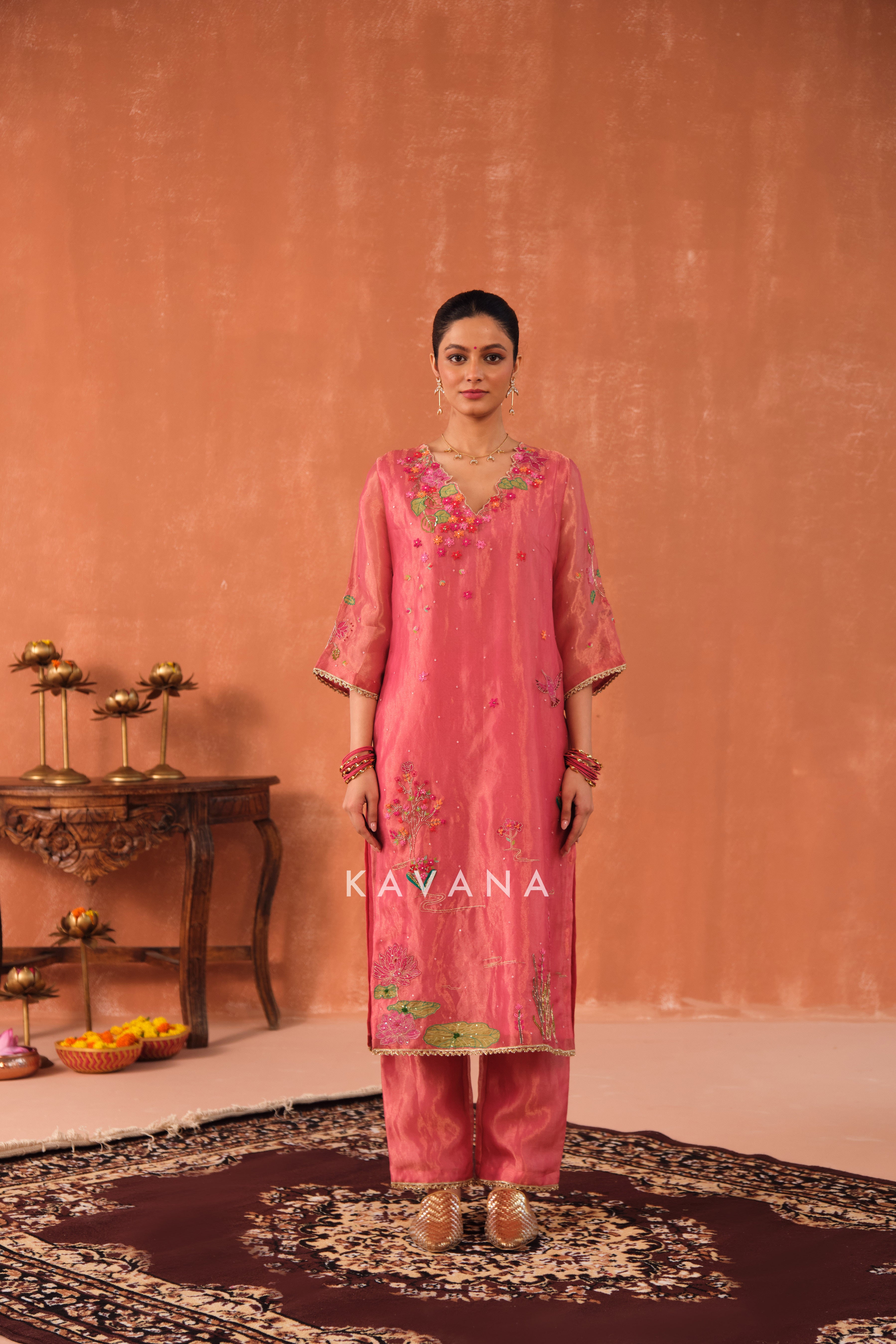 Varnika Silk Tissue Kurta Set