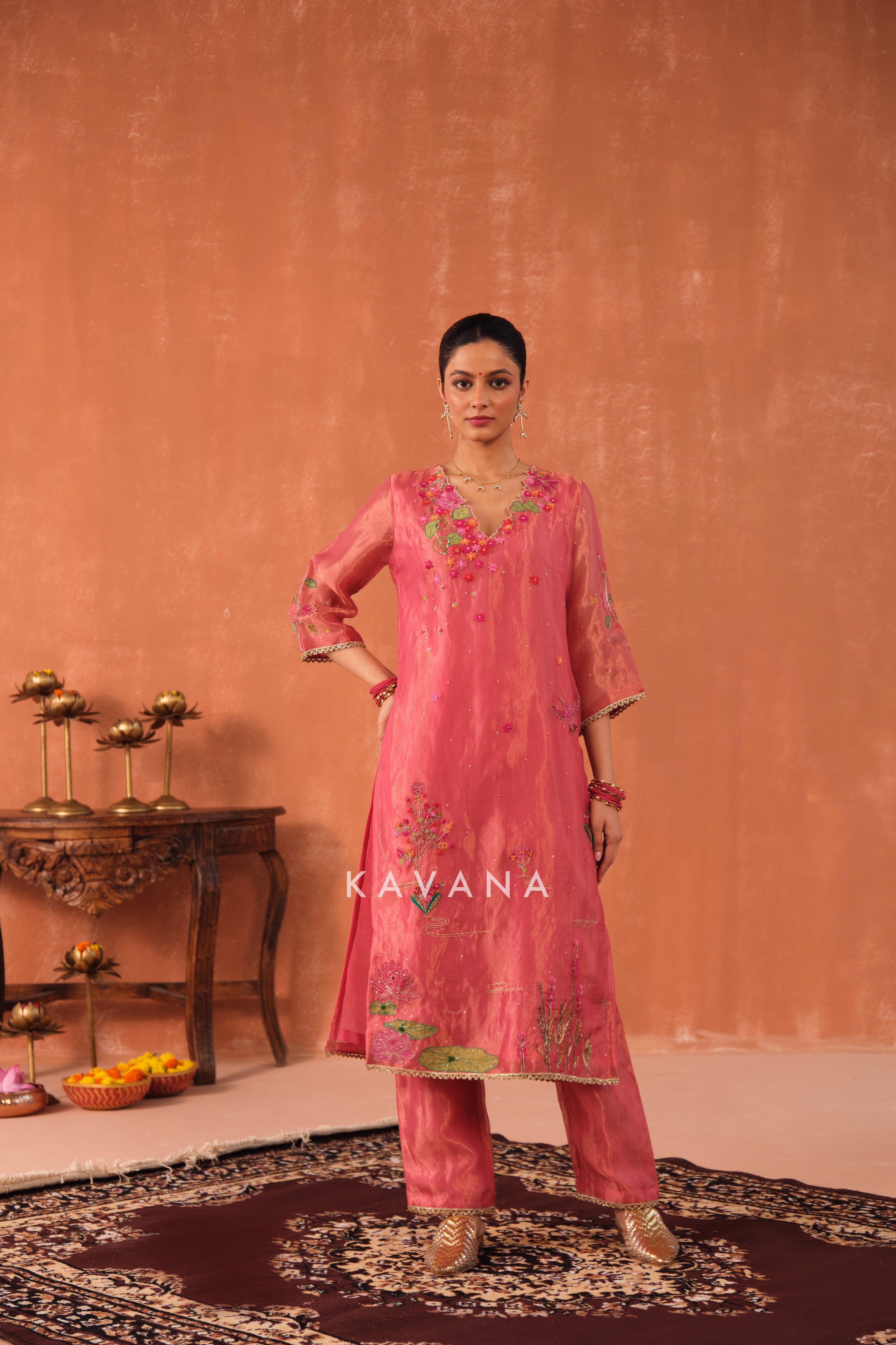 Varnika Silk Tissue Kurta Set