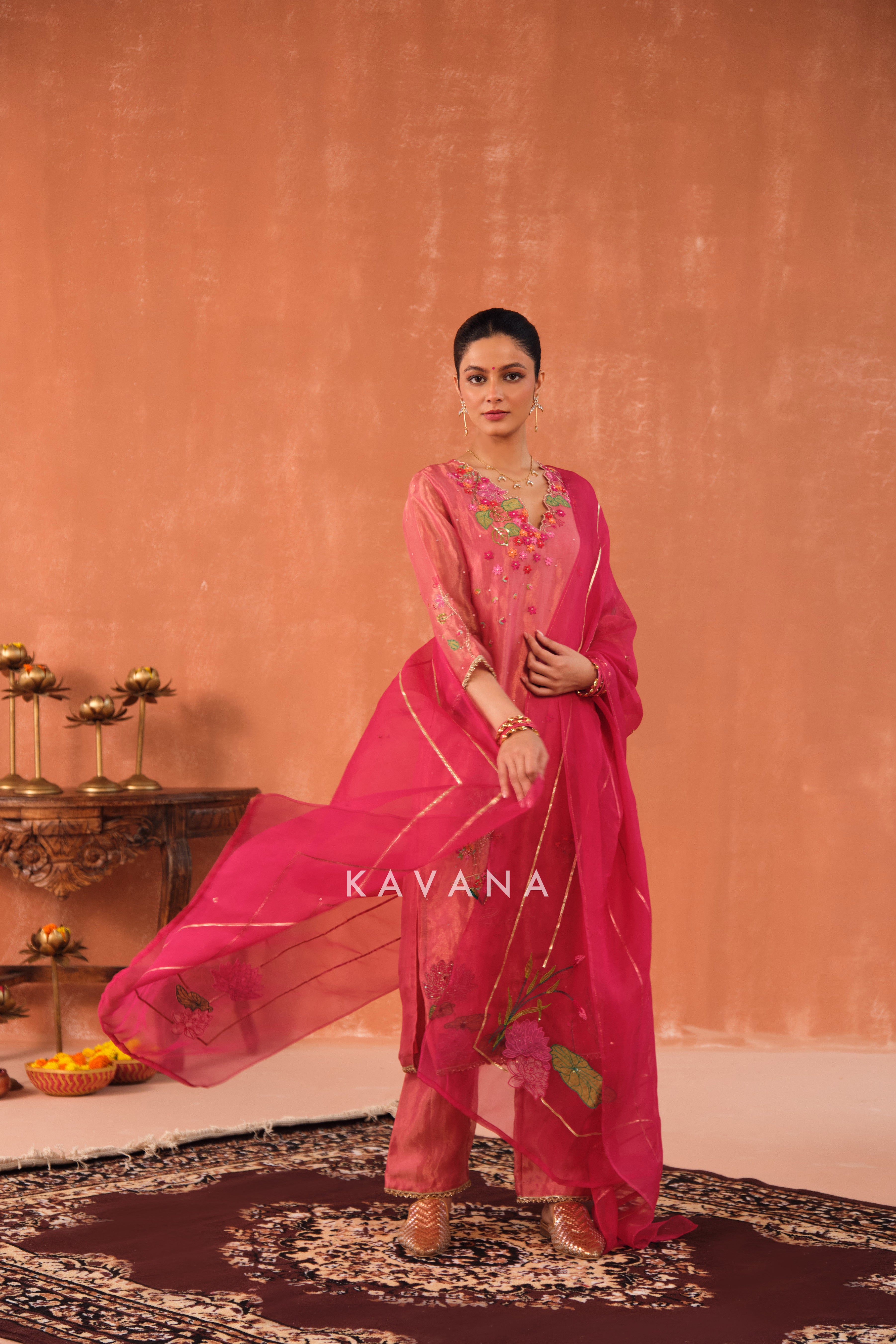 Varnika Silk Tissue Kurta Set