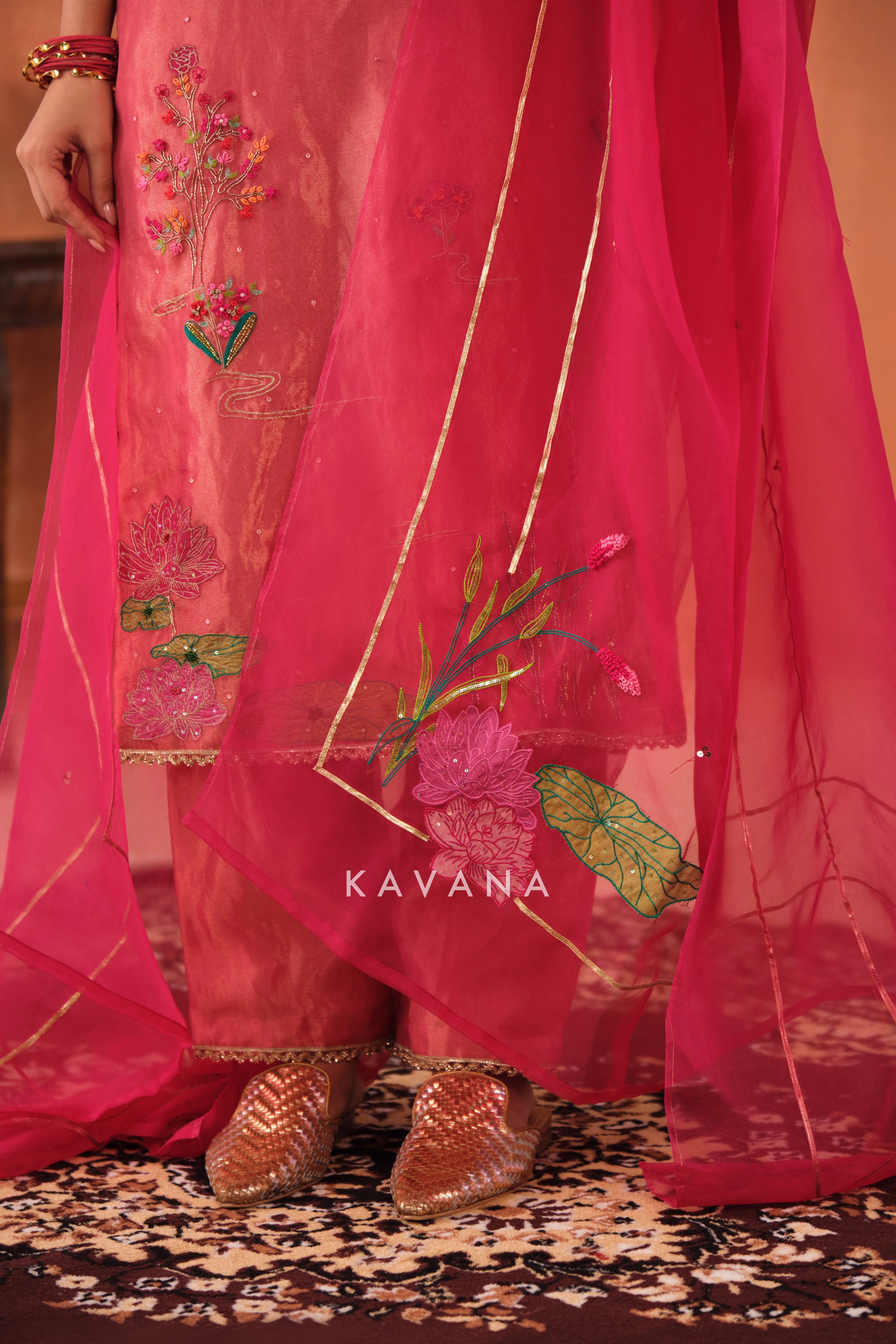 Varnika Silk Tissue Kurta Set