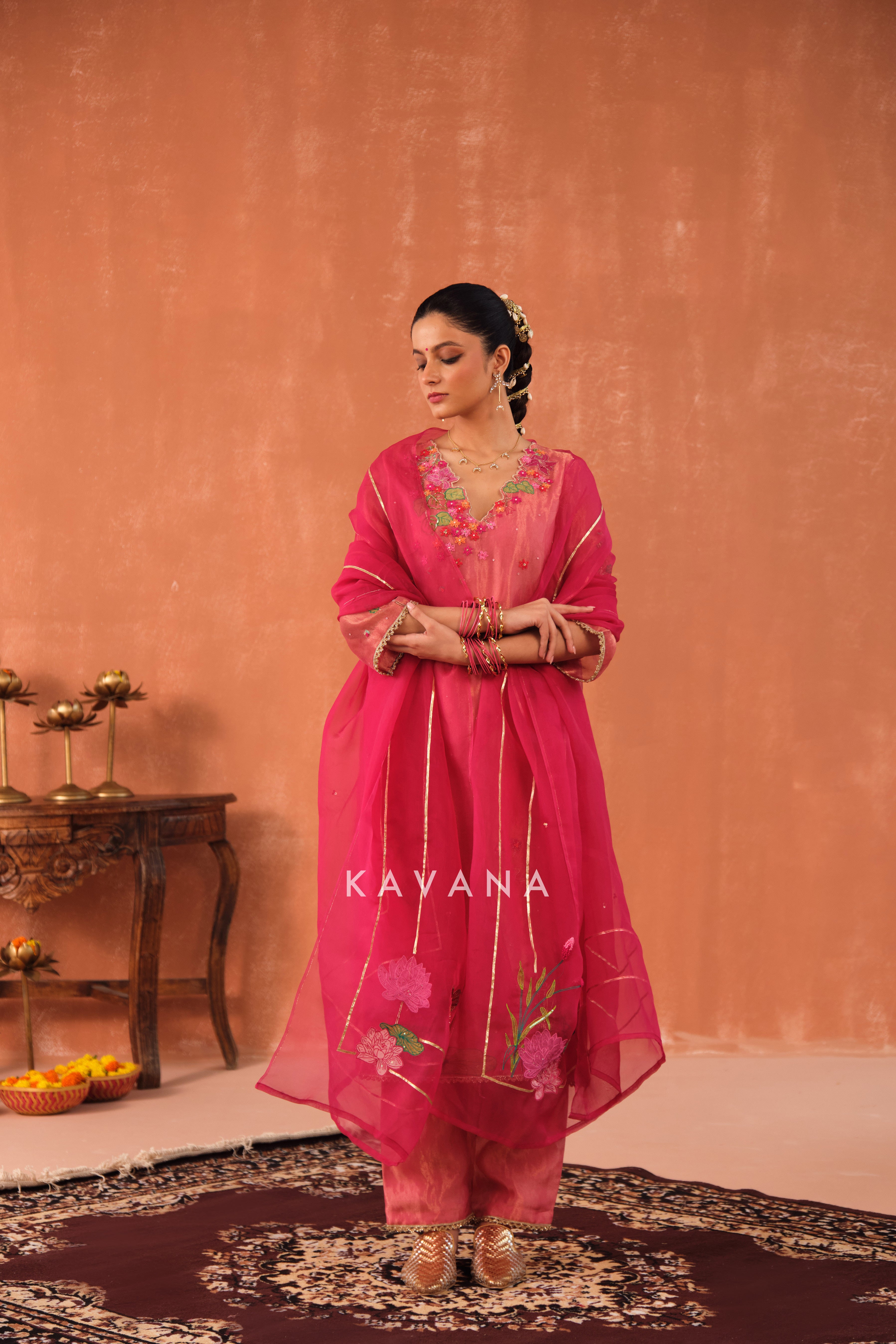 Varnika Silk Tissue Kurta Set