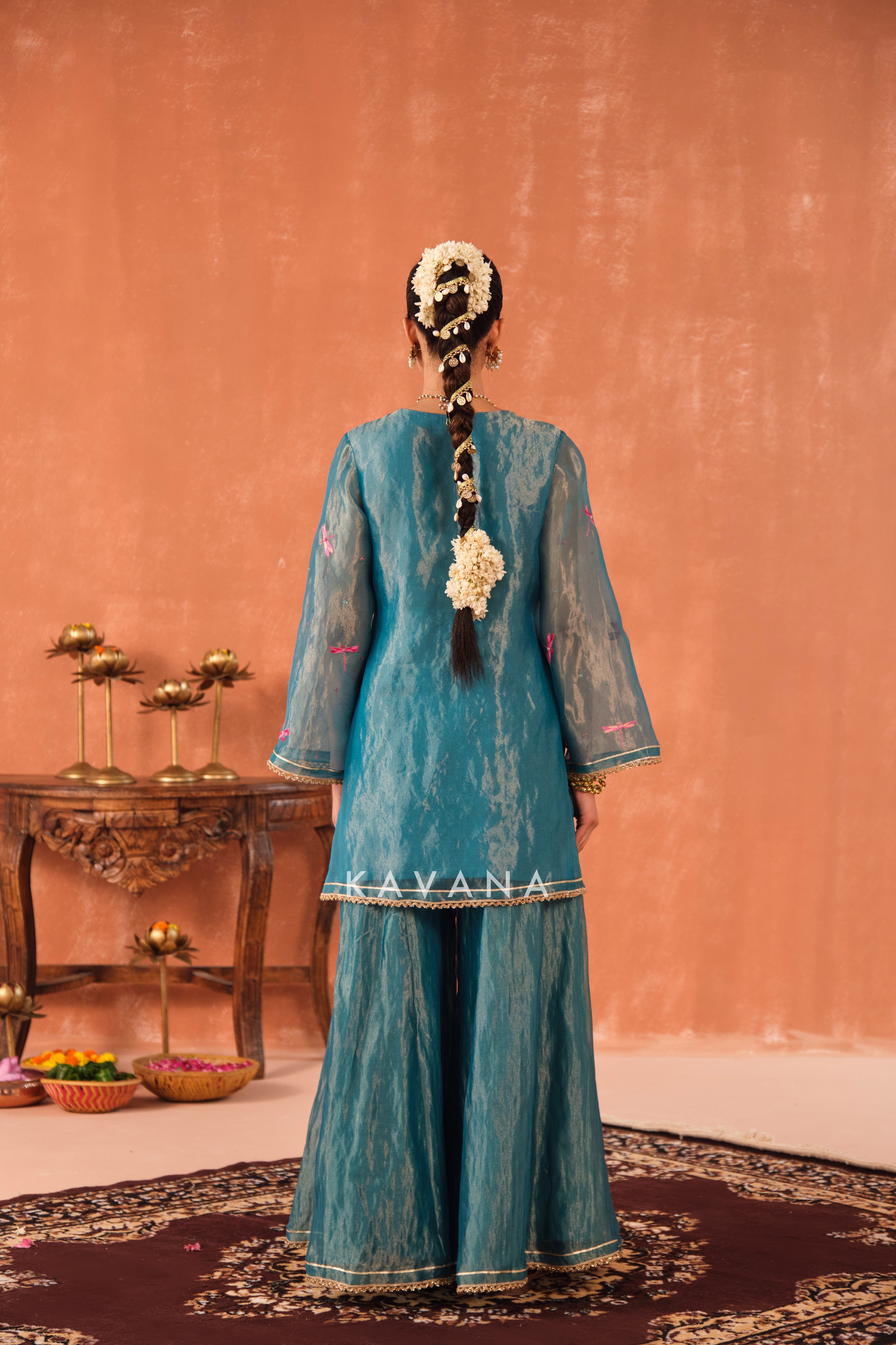 Neelika Silk Tissue Kurta Set