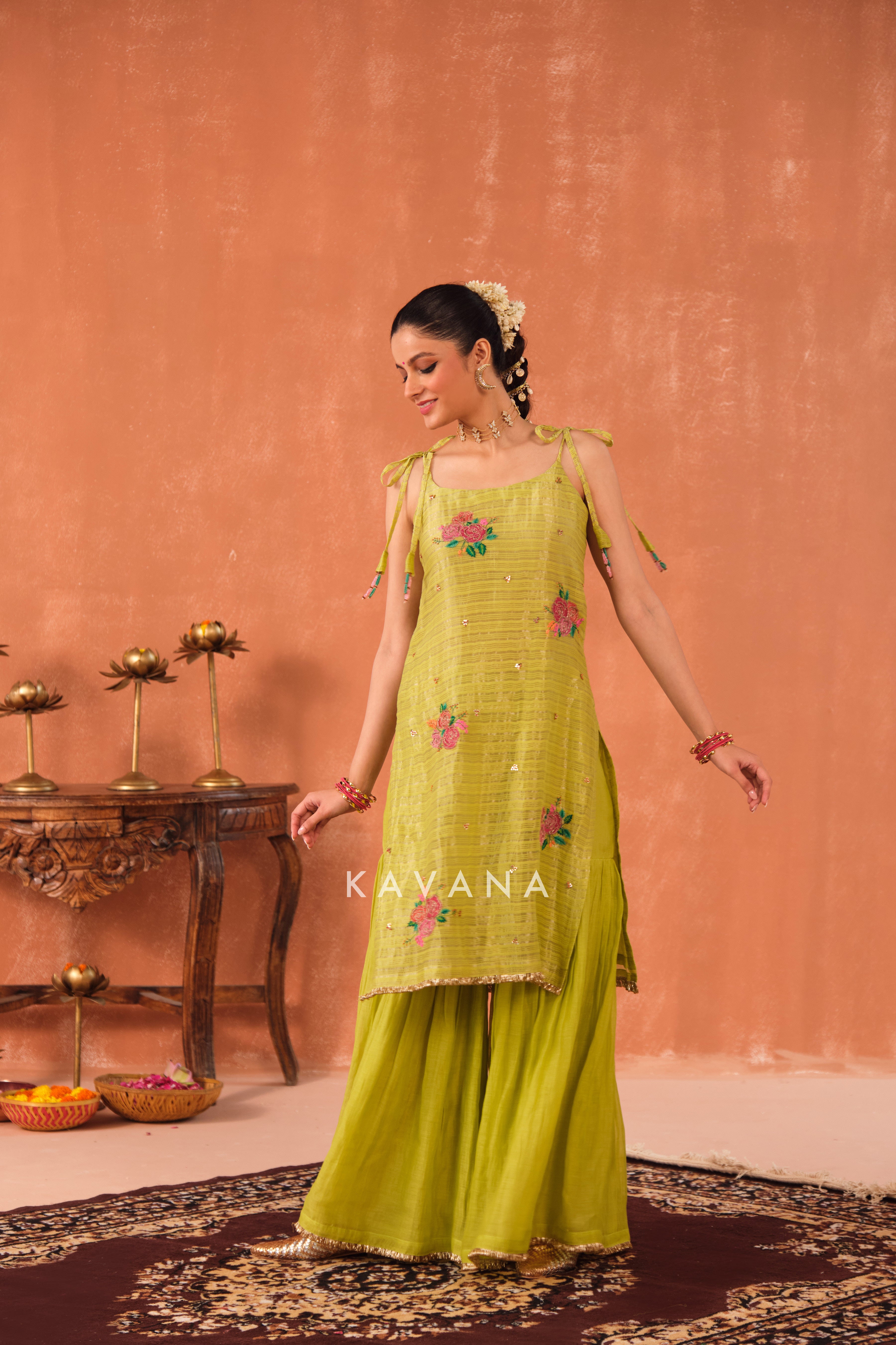 Patra Chanderi Kurta Set