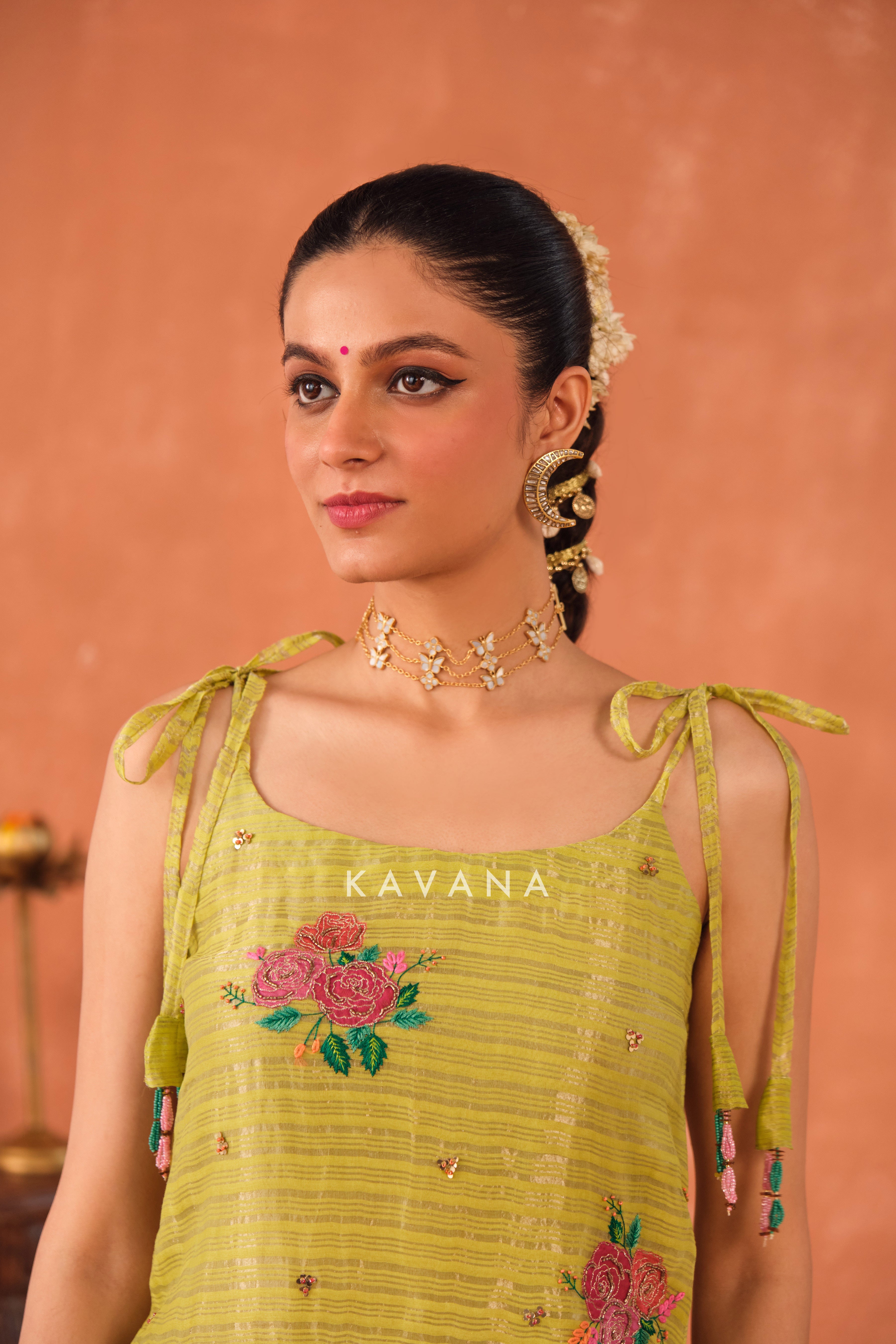Patra Chanderi Kurta Set