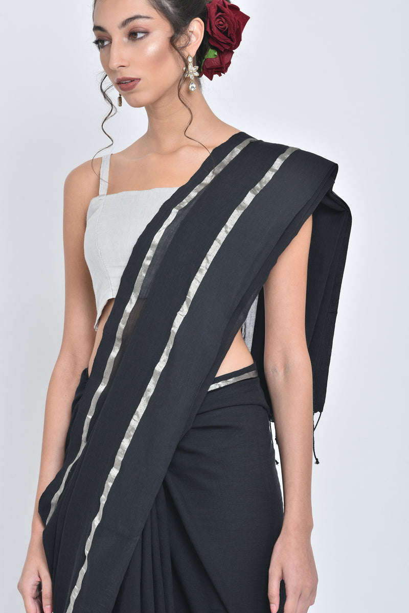 Shiuli I Handwoven Organic Cotton Sari - kavana.in