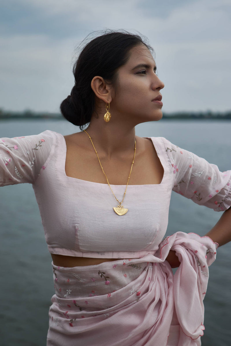 Pink Pepper │Pink embroidered blouse - kavana.in
