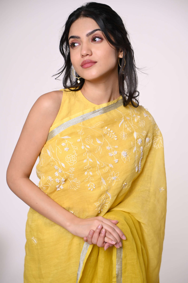 Genda Linen Sari