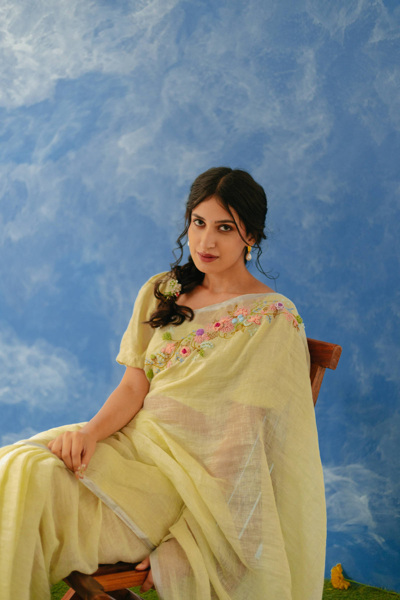Aaftab Linen Sari