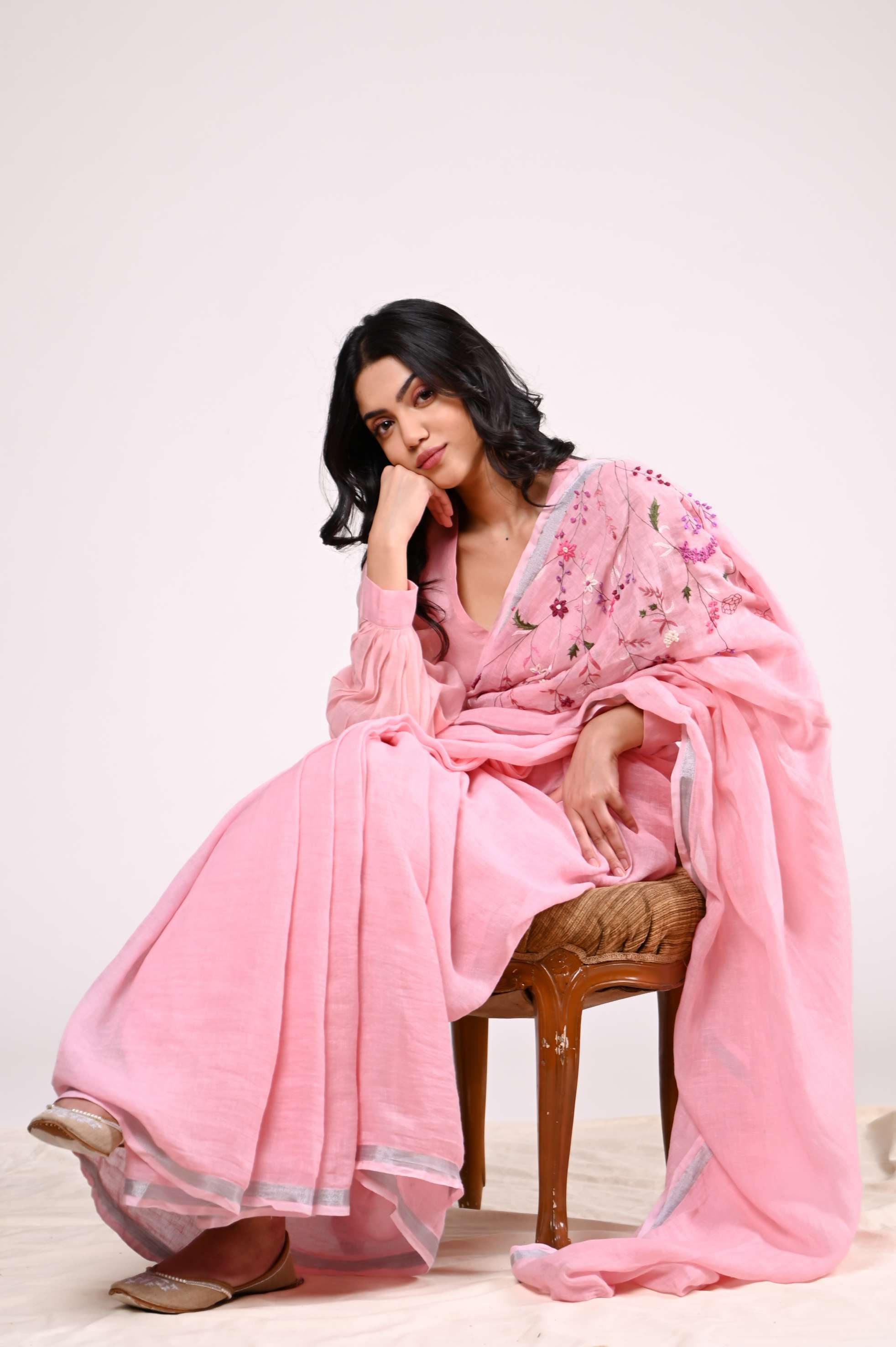 Roza Linen Sari
