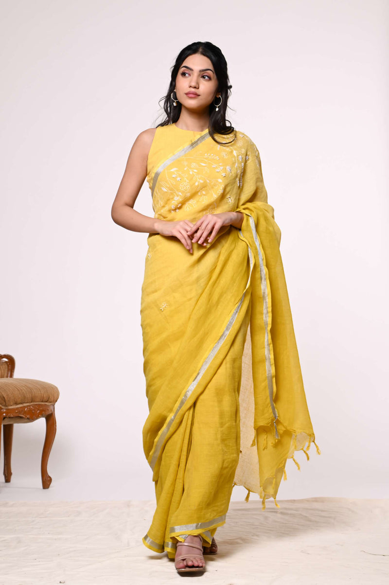 Genda Linen Sari