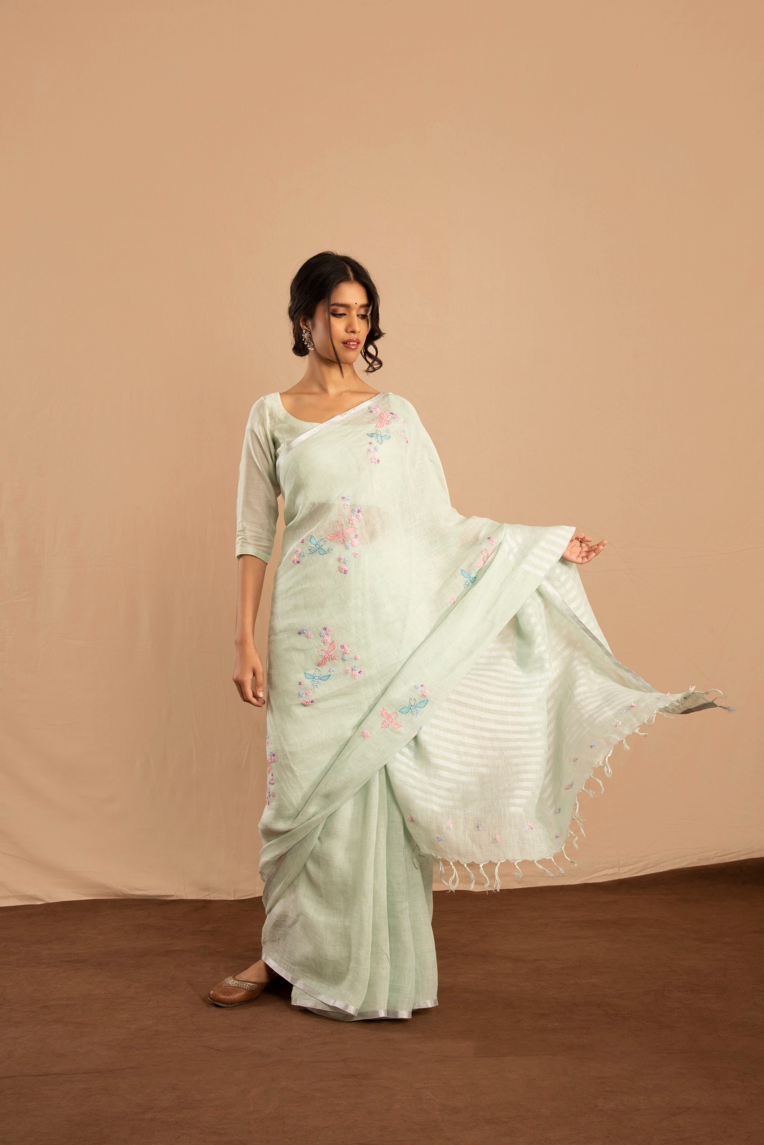 Zehra Linen Sari