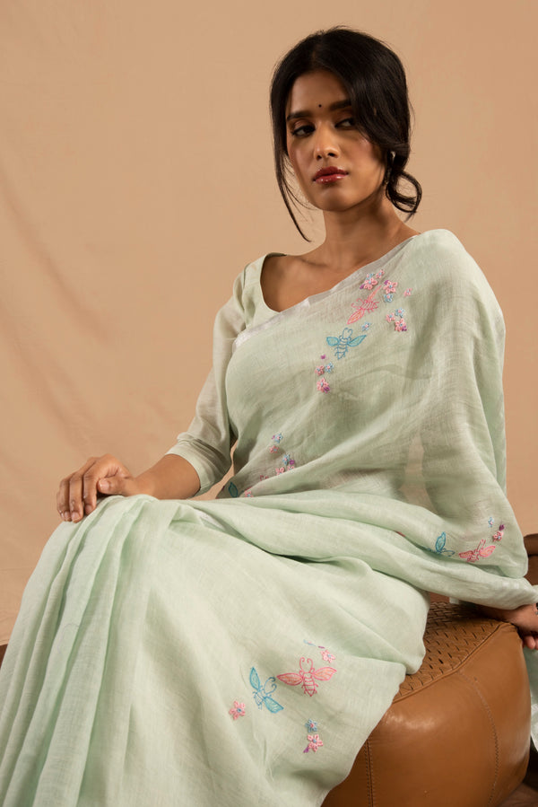 Zehra Linen Sari