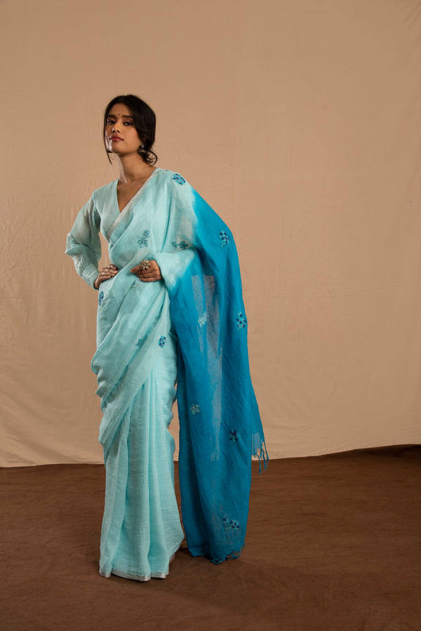 Leher Linen Sari