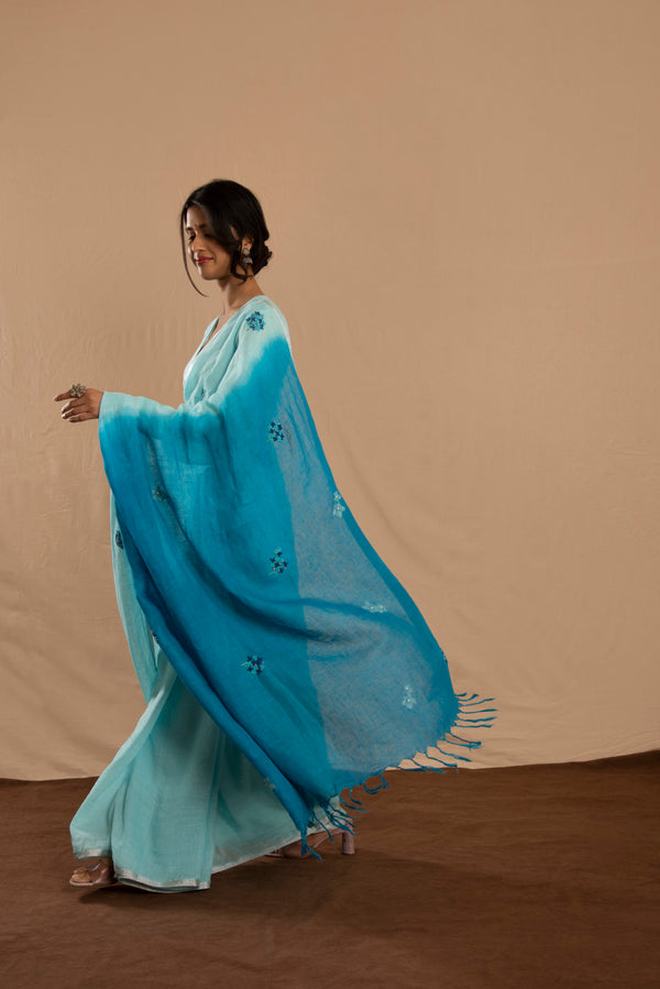 Leher Linen Sari
