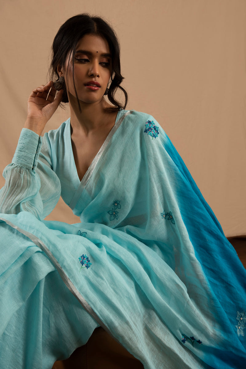 Leher Linen Sari