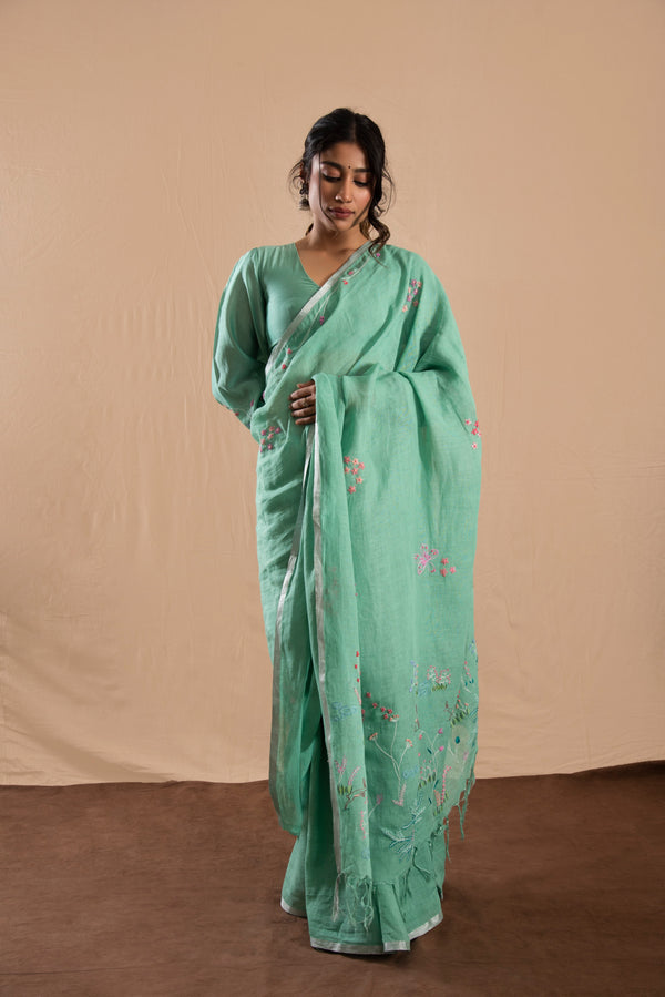 Suhana Safar Linen Sari
