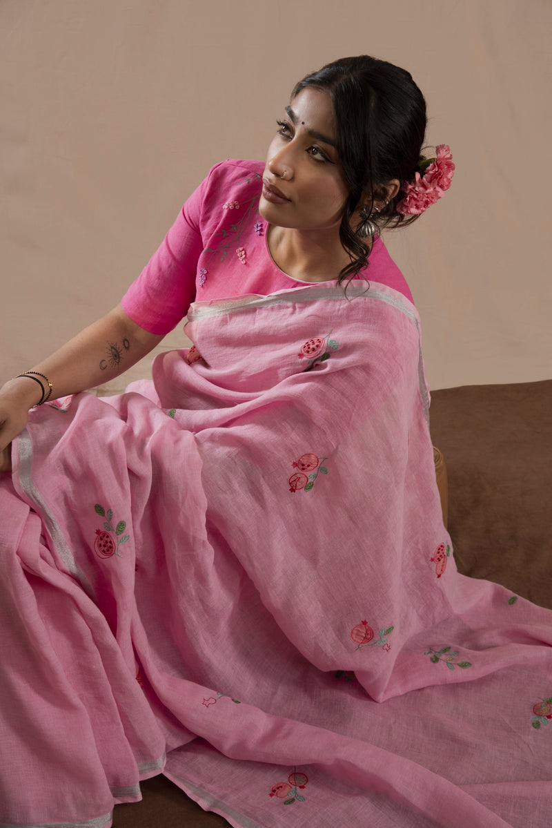 Guldasta Linen Sari