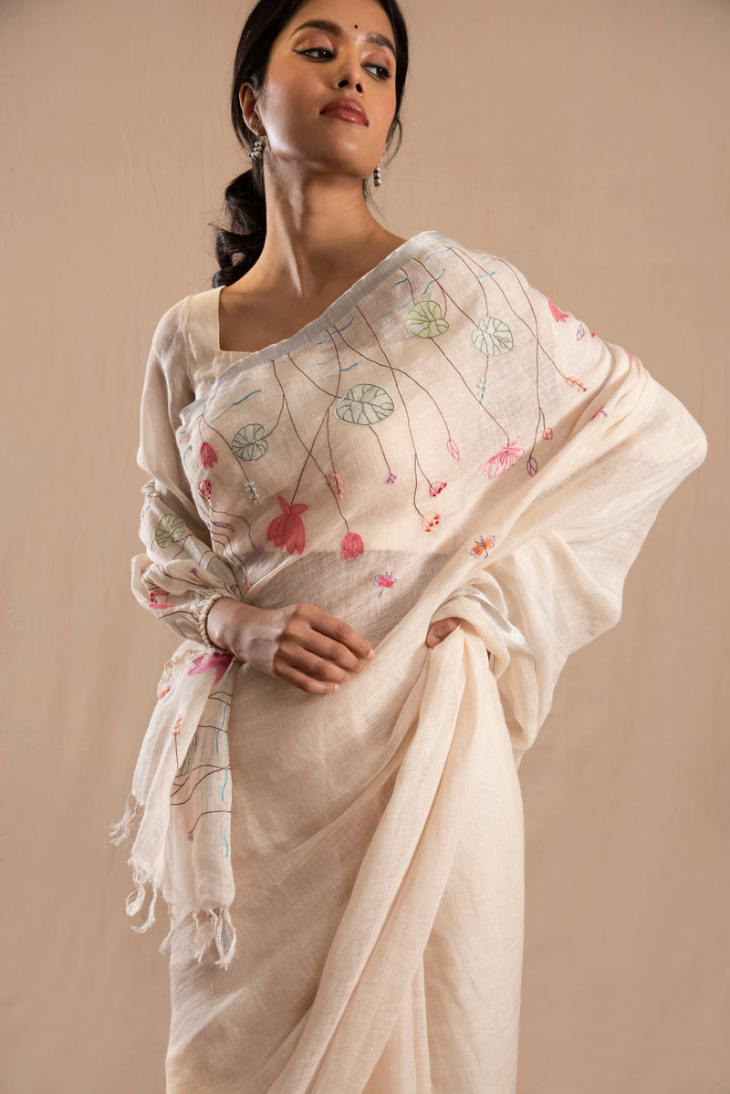 Nilofar Linen Sari