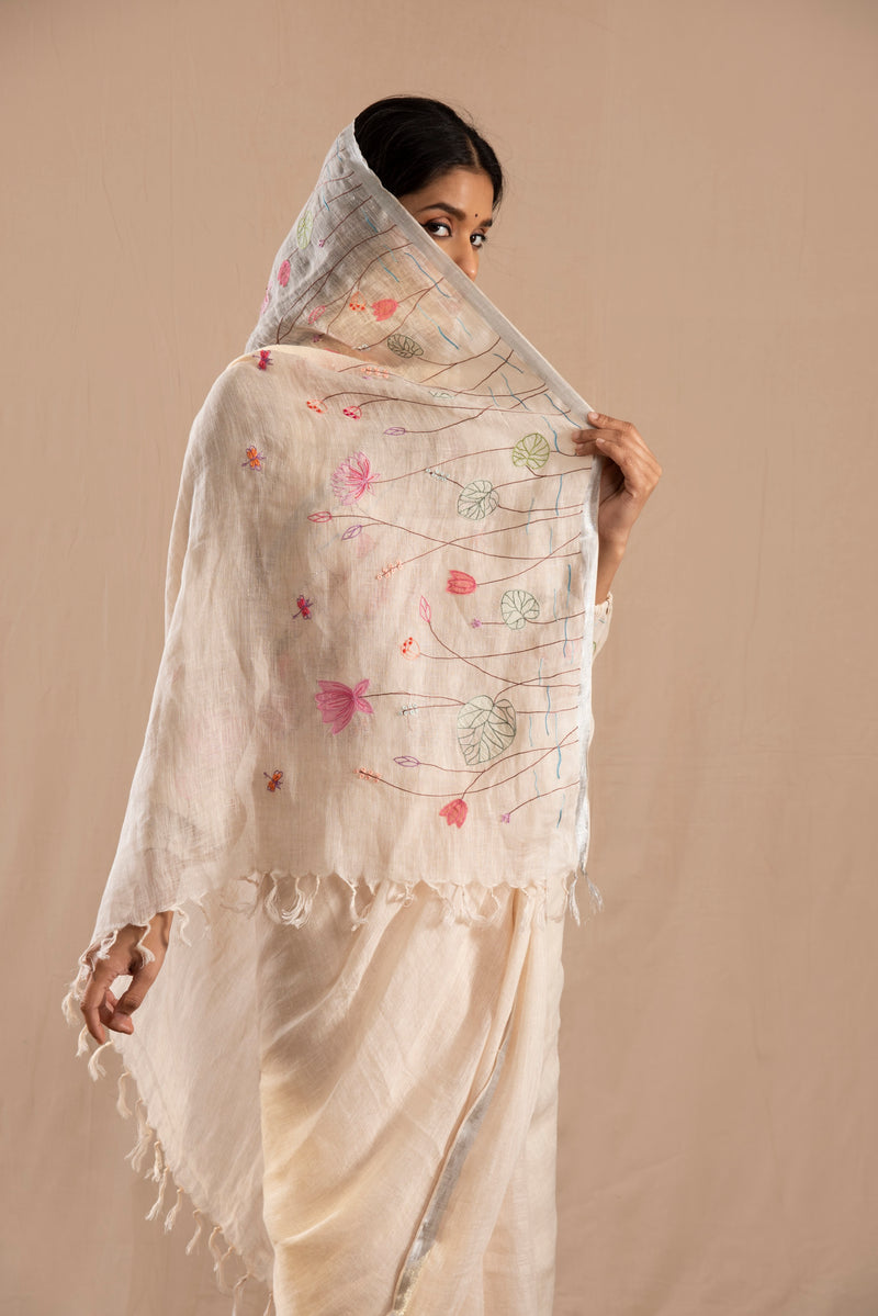Nilofar Linen Sari