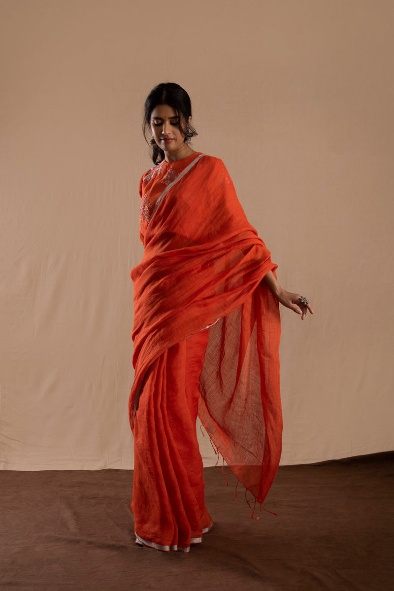 Silsila Linen Sari