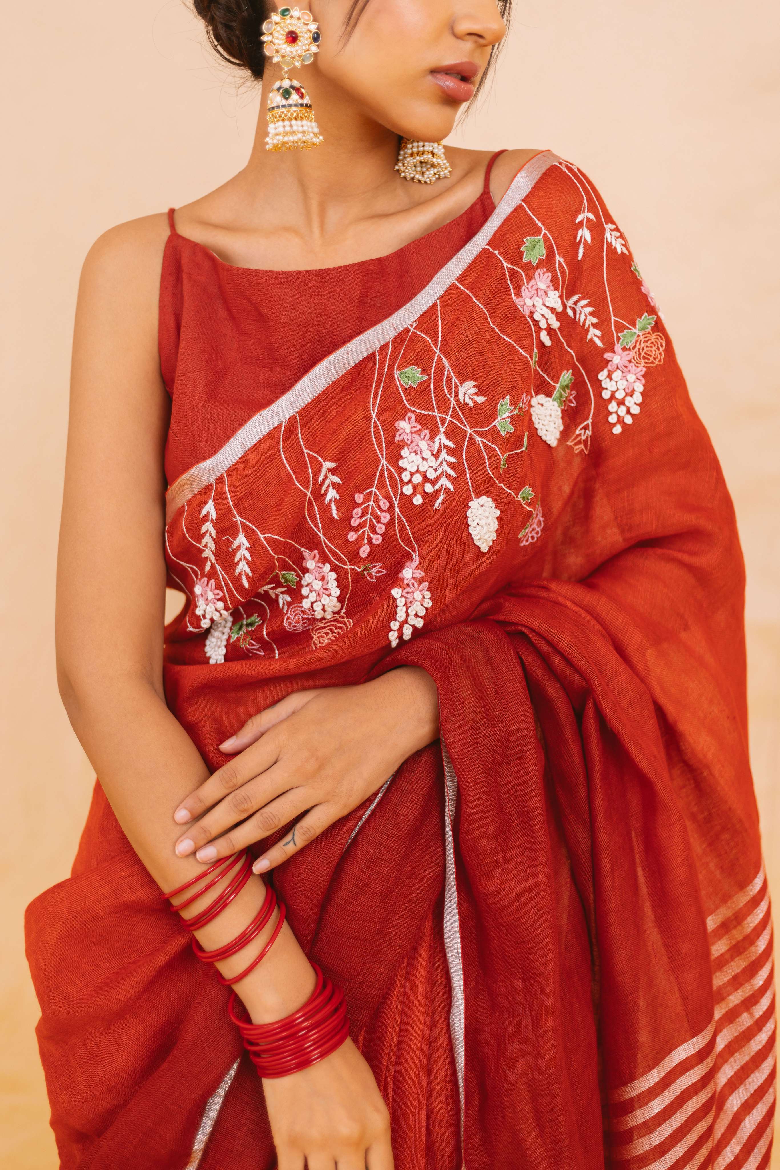 Ibtida Linen Sari