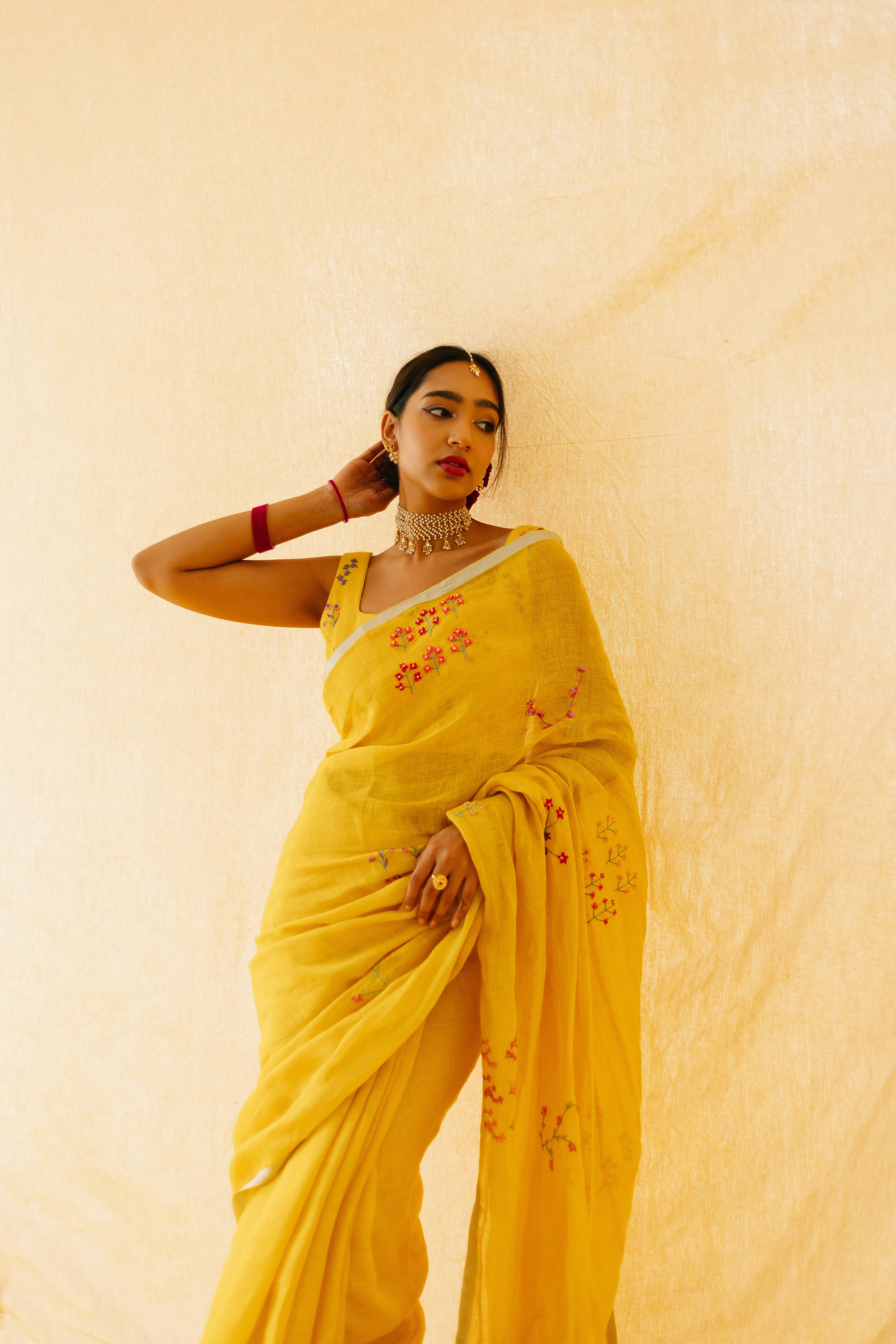 Gauri Linen Sari