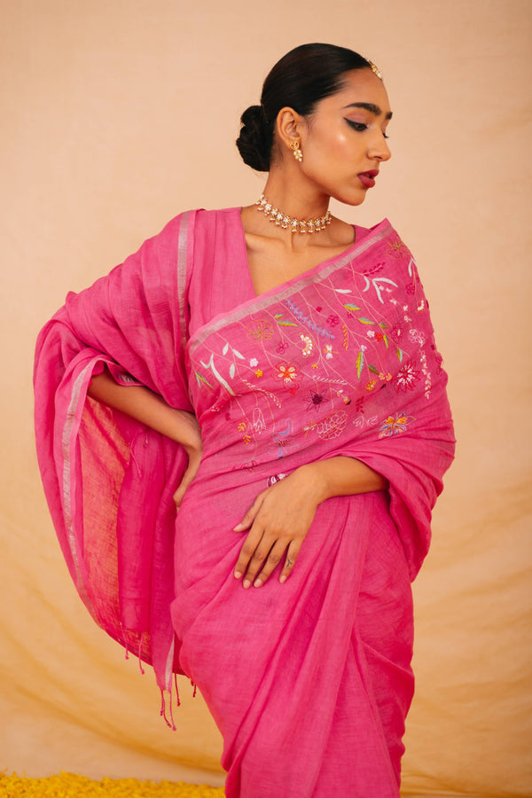 Ruhi Linen Sari