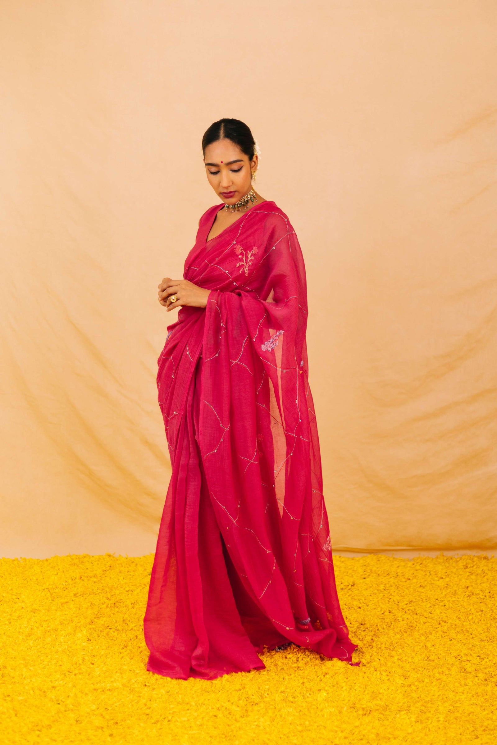 Sunshine Chanderi Sari