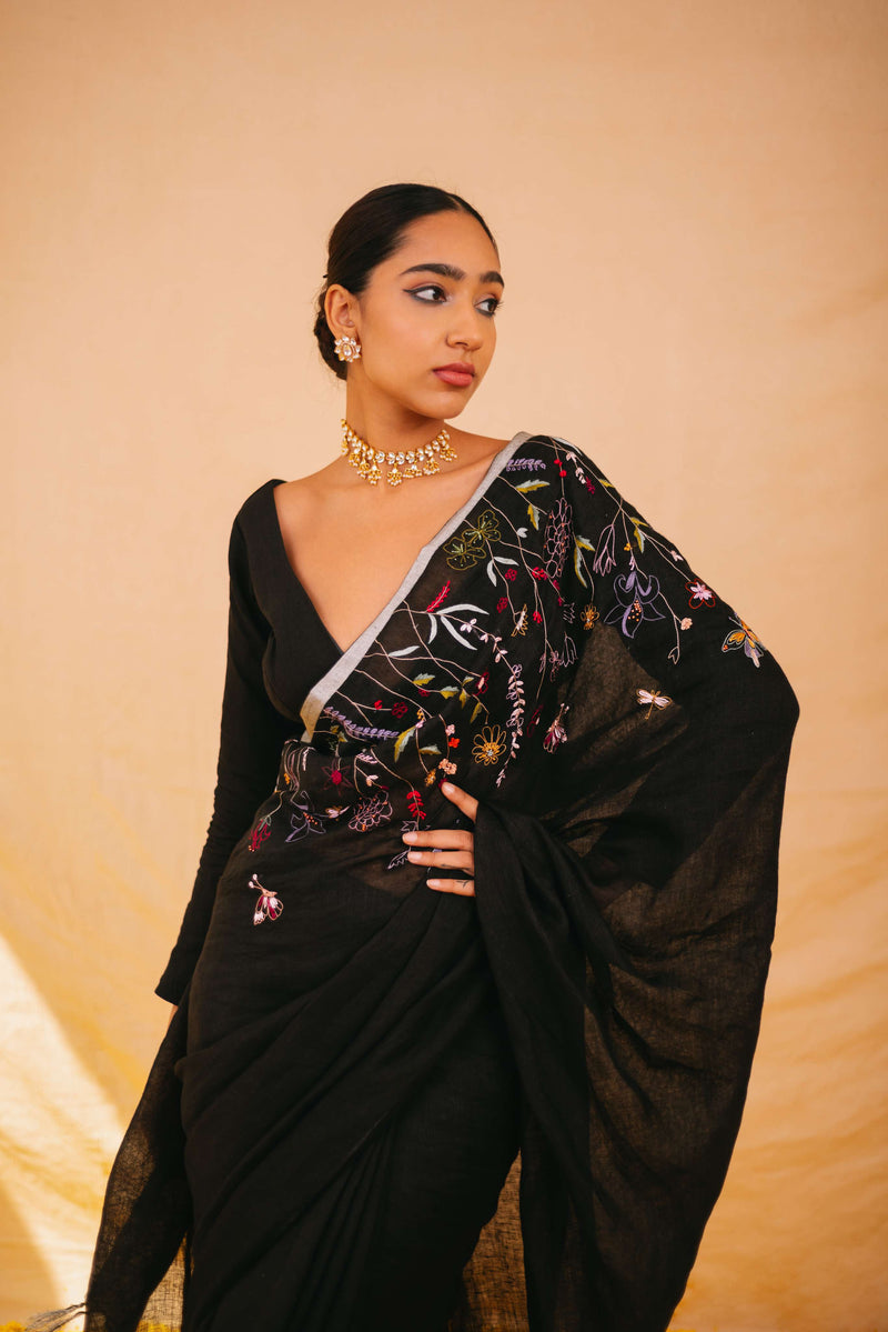Shiuli Linen Sari