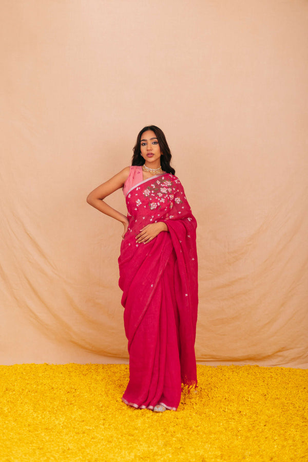 Vasant Linen Sari